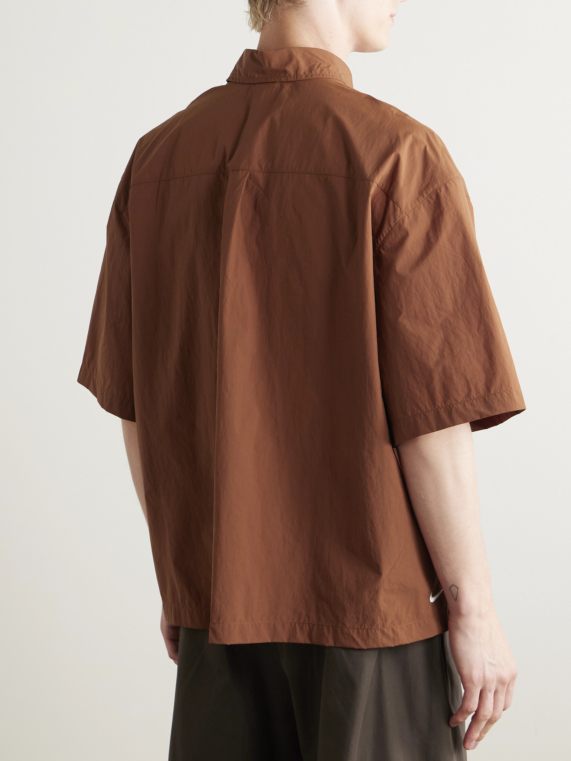Nike Acg Orb Weaver Oversized Logo-embroidered Nylon Shirt