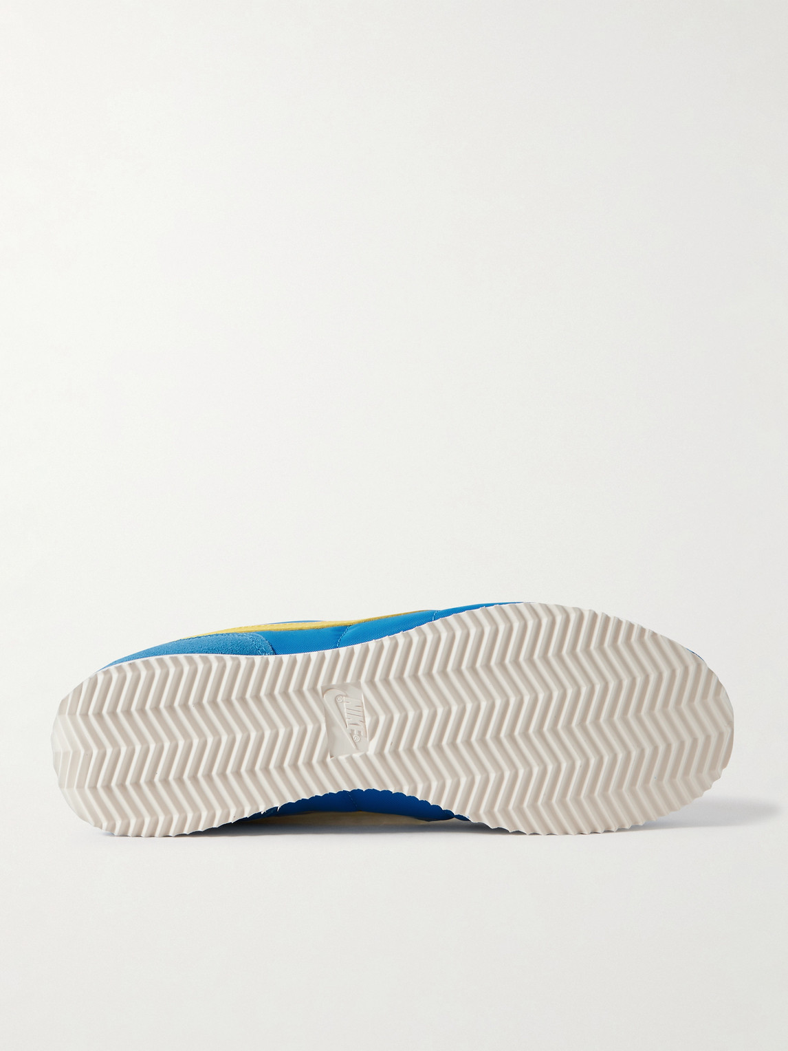 Nike Cortez Suede And Leather-trimmed Shell Sneakers In Blue