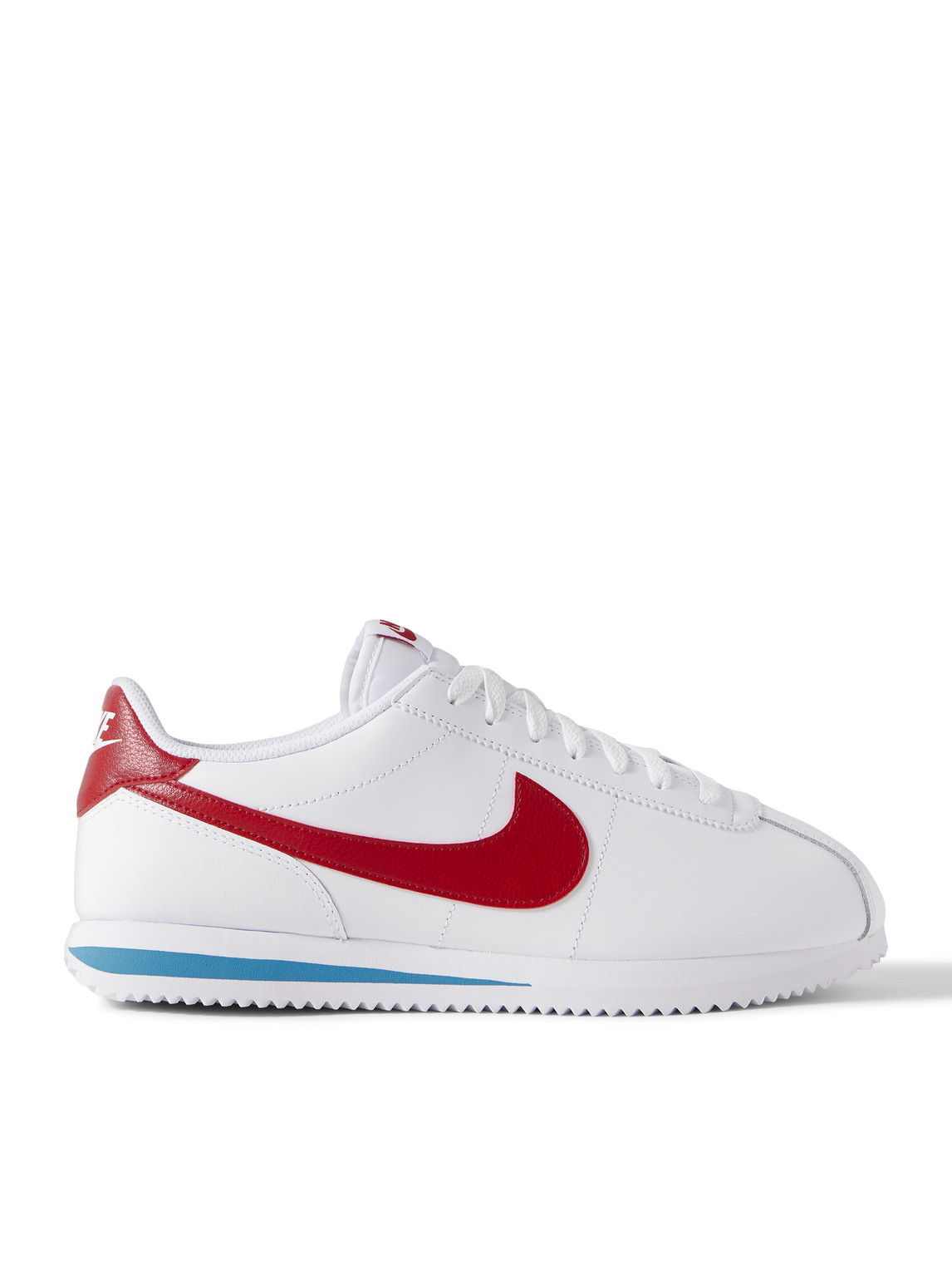 Nike Cortez Sneakers In White And Red In White