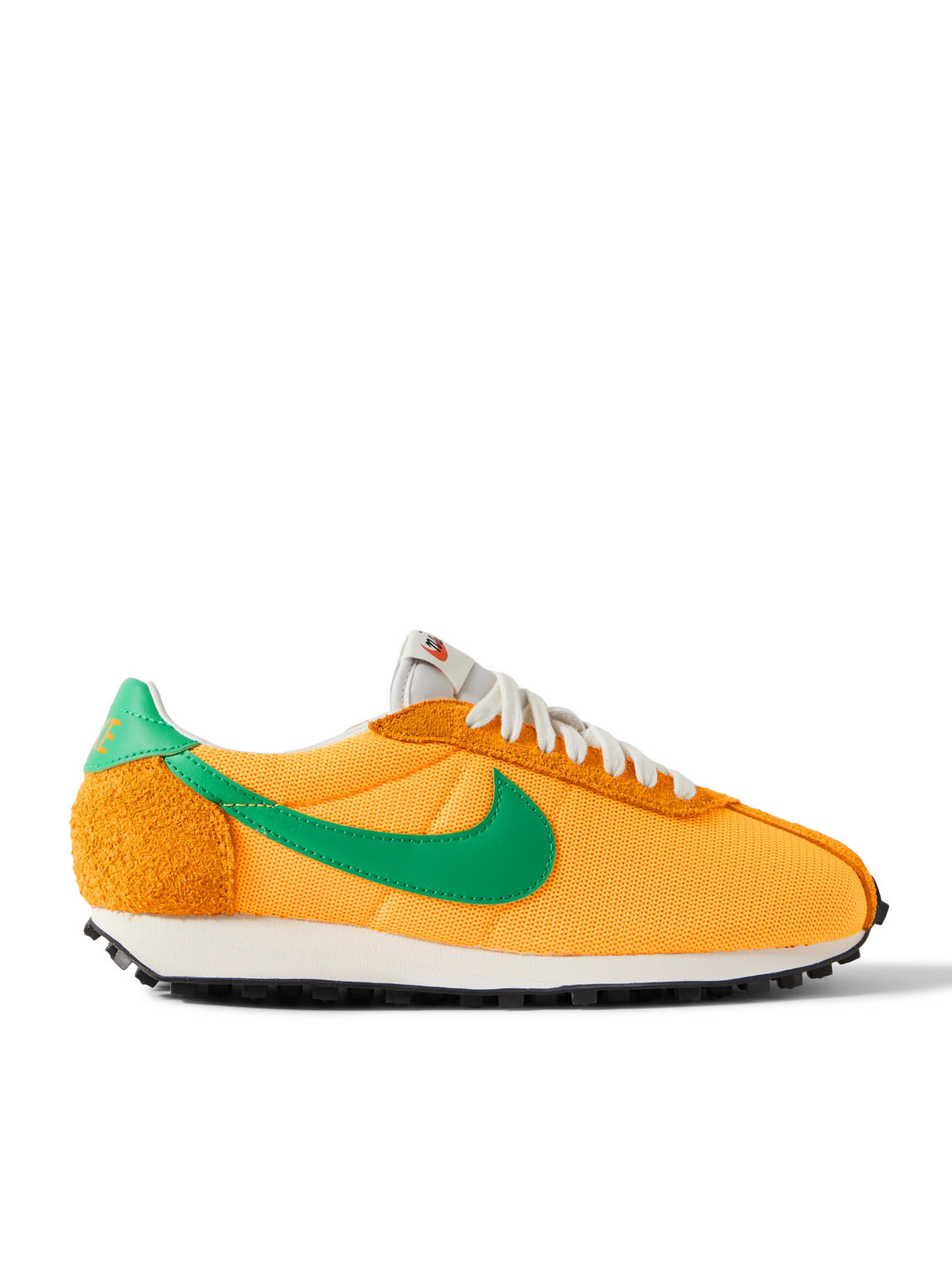 LD-1000 Leather and Suede-Trimmed Mesh Sneakers