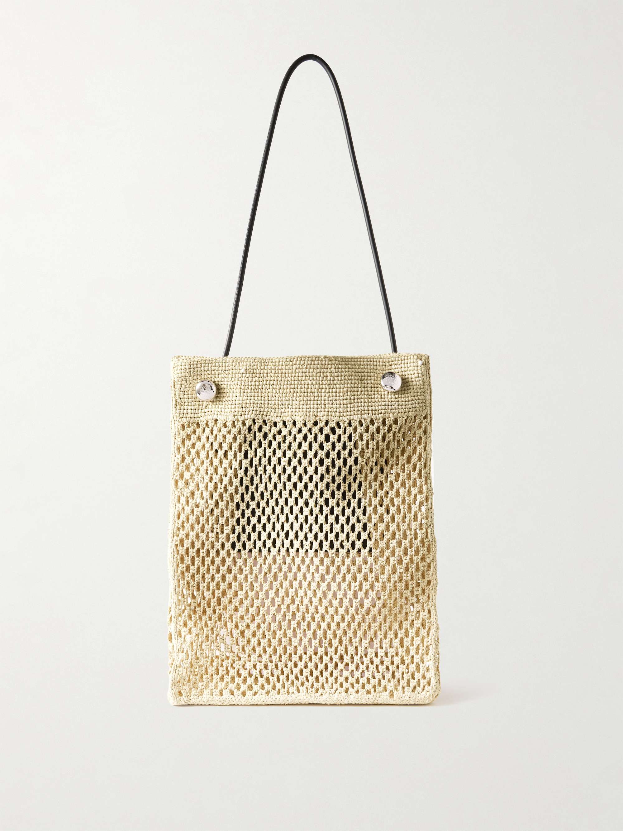 LOEWE + Paula's Ibiza ラフィア トートバッグ レザートリム LOEWE + Paula's Ibiza ラフィア トートバッグ レザートリム