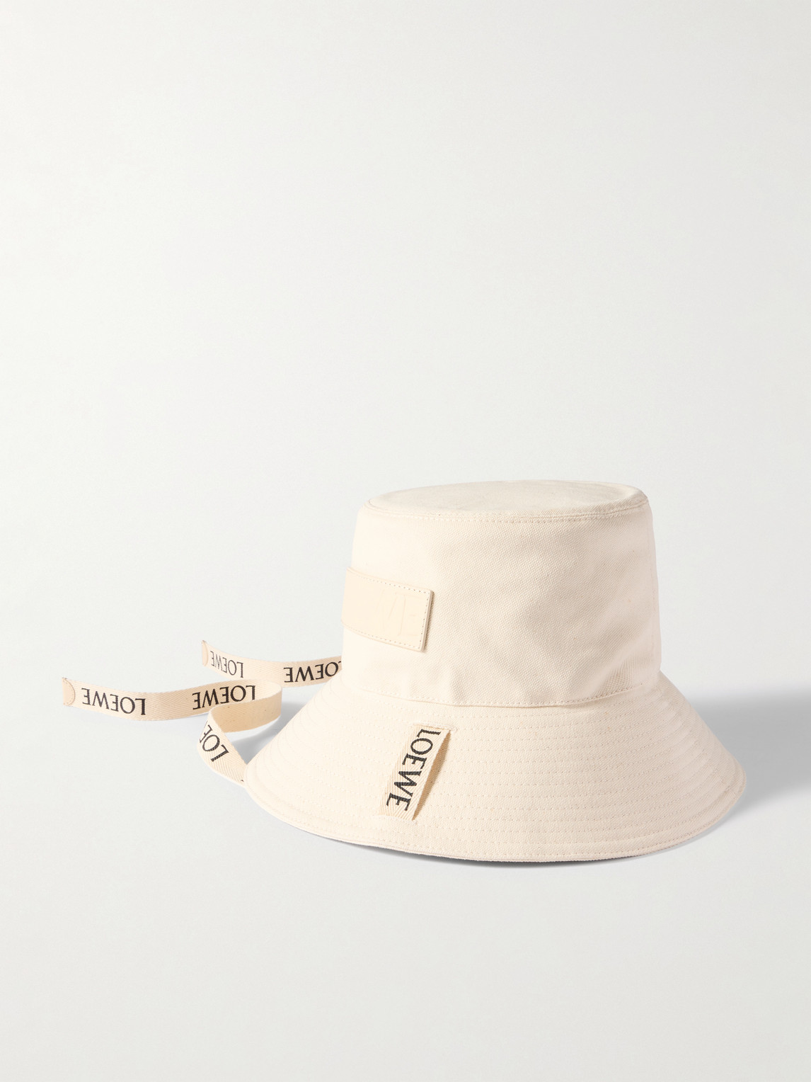 Loewe Paula's Ibiza Logo-appliquèd Cotton-canvas Bucket Hat In Gray