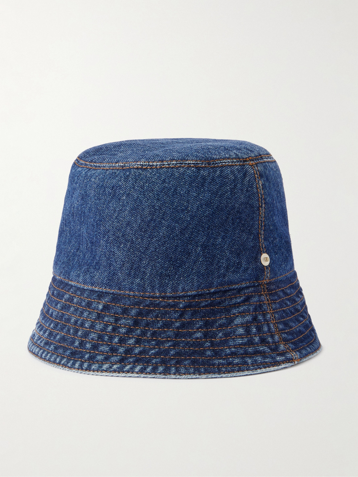 LOEWE PAULA'S IBIZA LOGO-EMBROIDERED DENIM BUCKET HAT