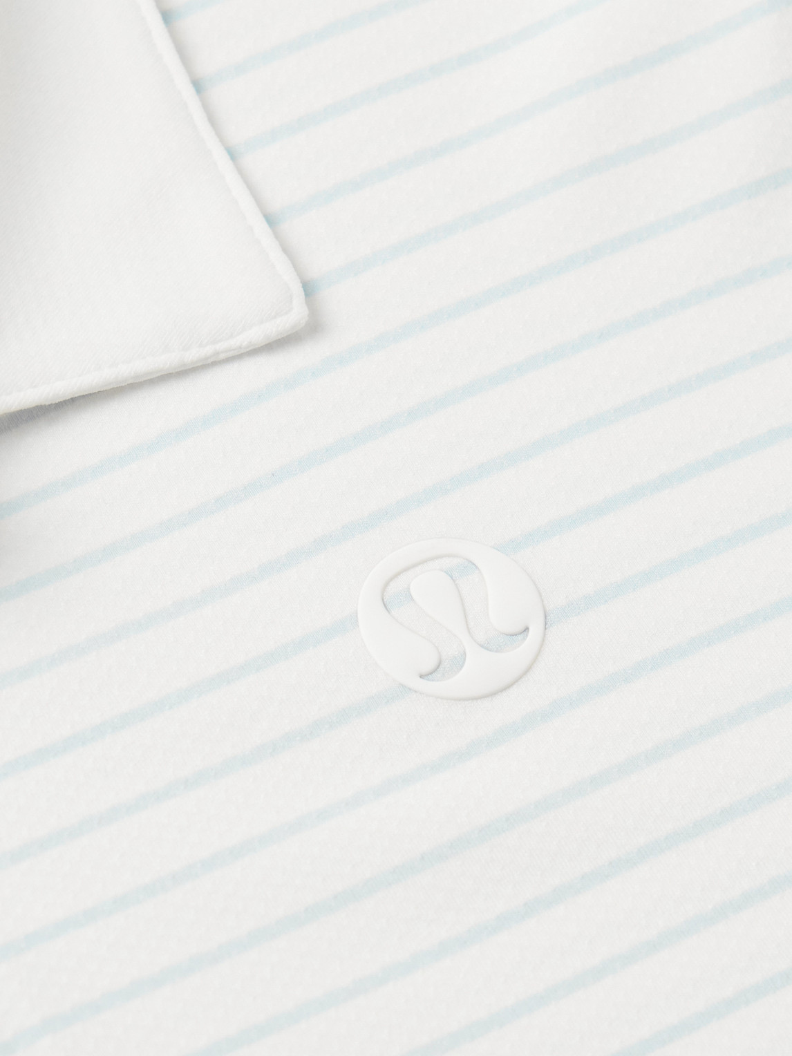 Lululemon Logo-appliquéd Striped Recycled-jersey Polo Shirt