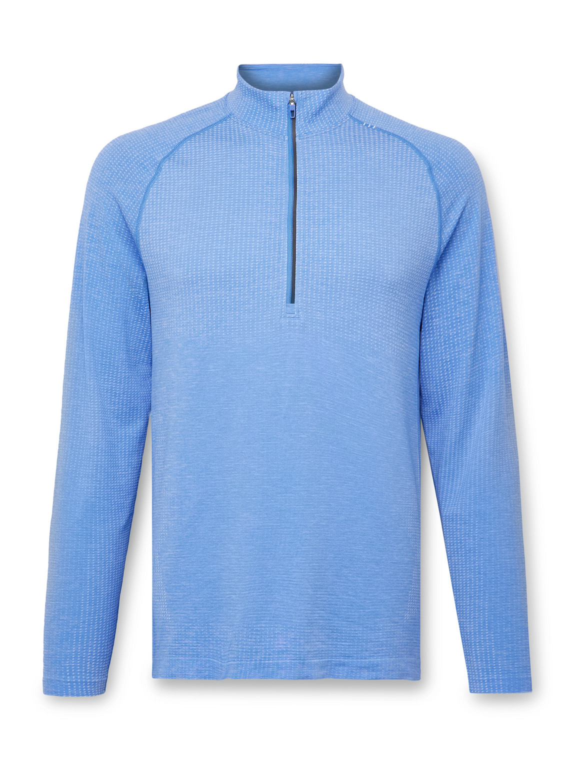 Lululemon Metal Vent Tech Slim-fit Stretch-jersey Half-zip Top In Blue