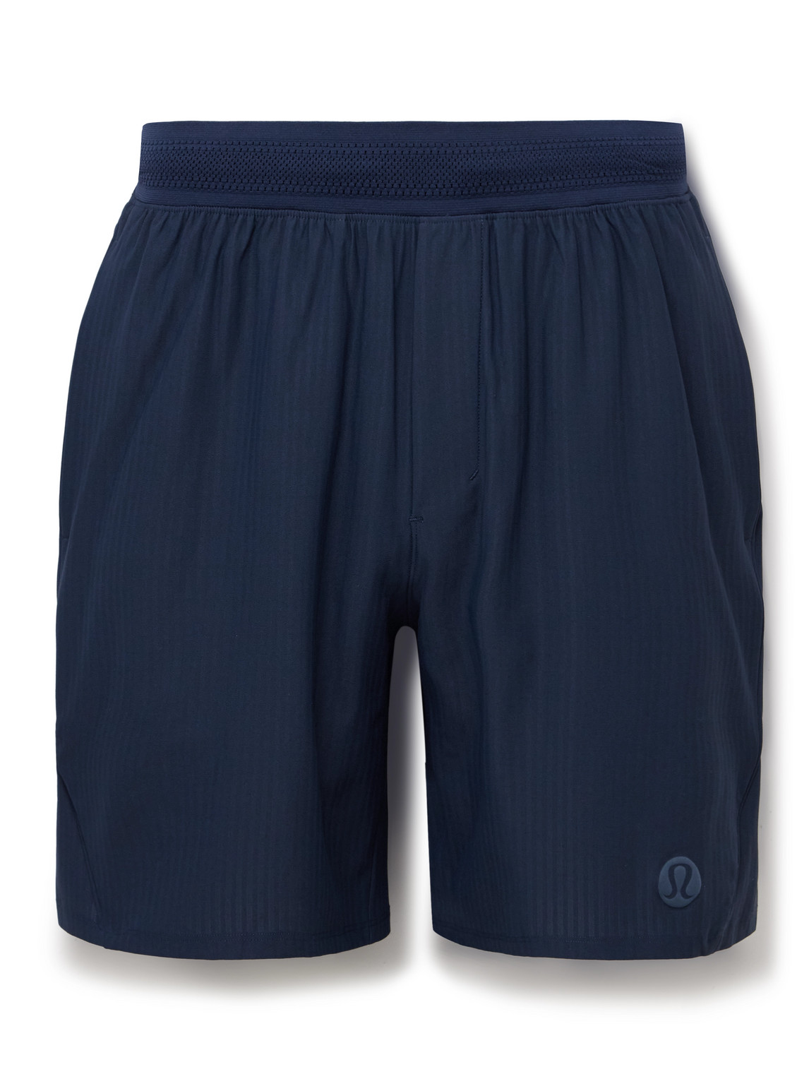 Straight-Leg 7&quot; Striped Recycled-Mesh Tennis Shorts