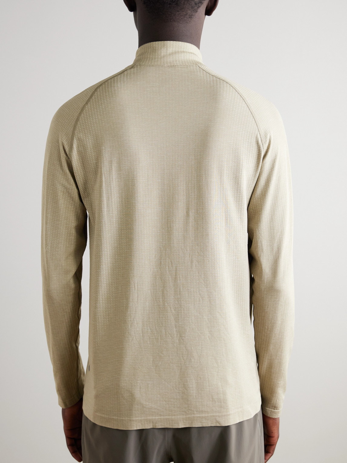 Lululemon Metal Vent Tech 2.5 Slim-fit Stretch-jersey Half-zip Top In Neutrals