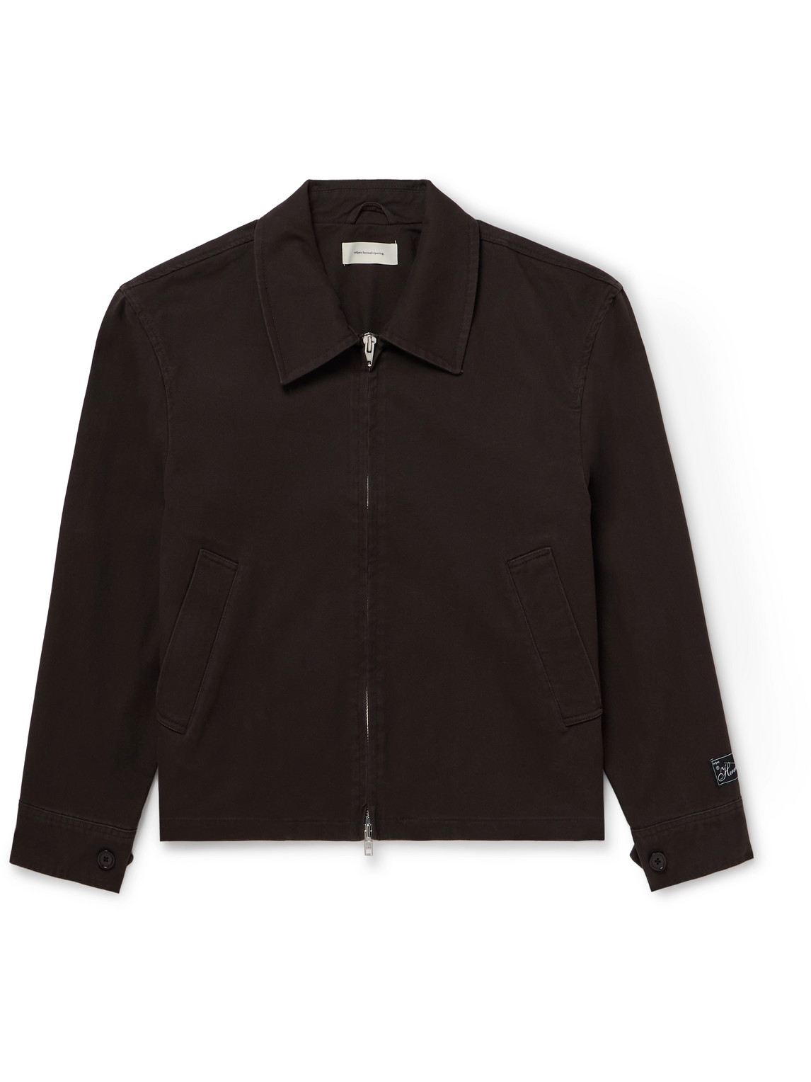 Mfpen Work Logo-appliquéd Cotton-blend Twill Jacket In Black
