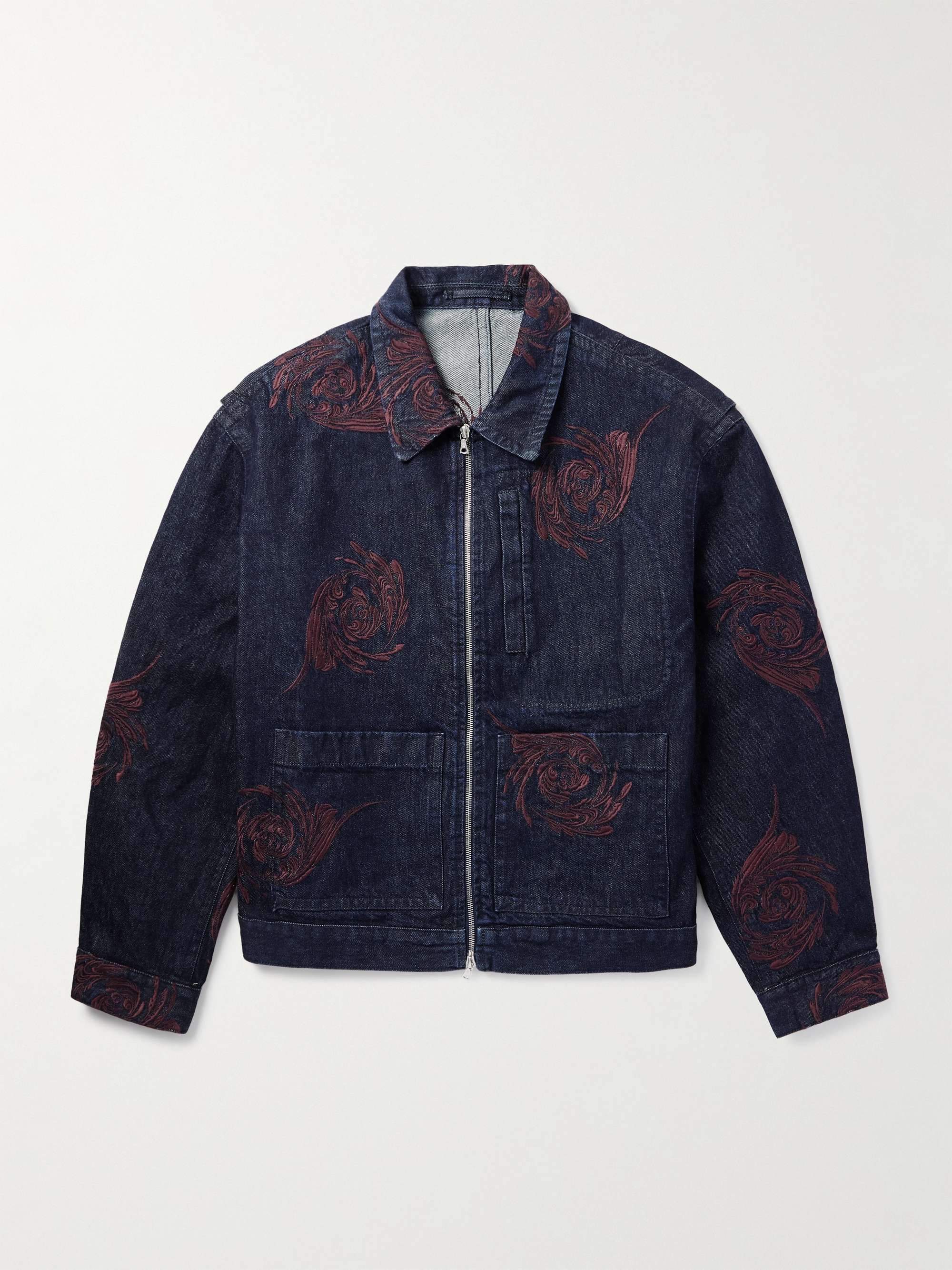 大学生 割引 for Jacket Denim Embroidered NOTEN VAN DRIES Men PORTER MR | ジャケット・アウター
