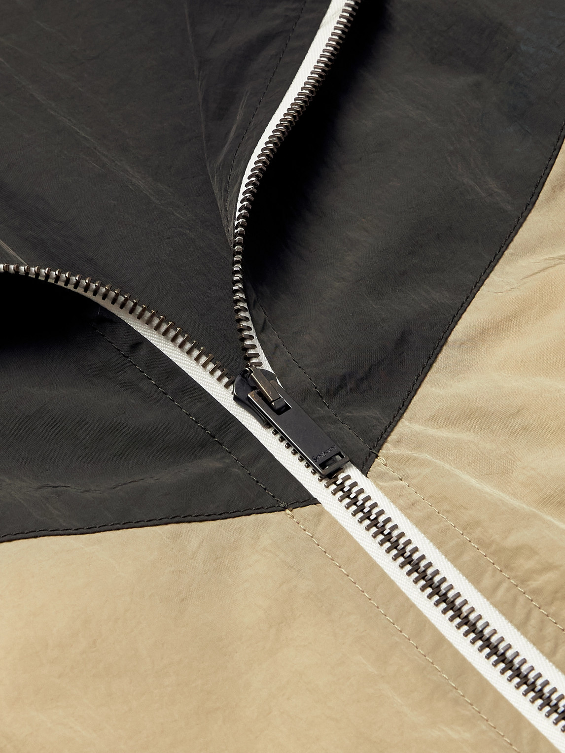 Saint Laurent Logo-print Panelled Shell Track Jacket In White