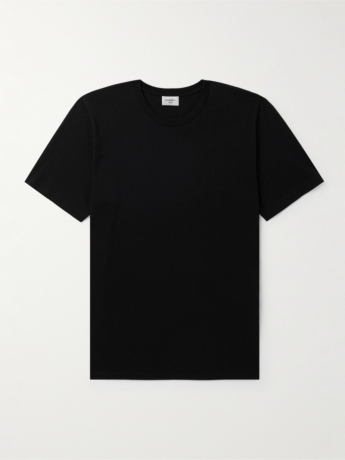Saint Laurent Logo-Embroidered Cotton-Jersey T-hirt - Men