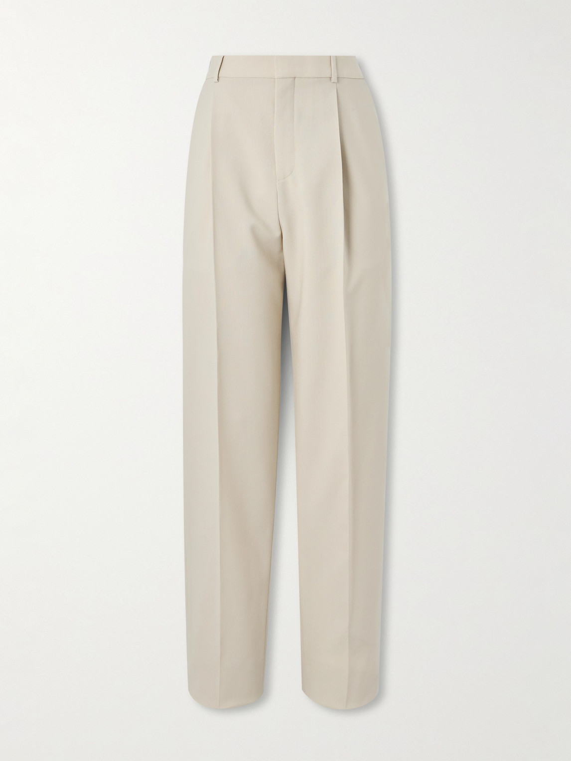 Saint Laurent Tapered Pleated Grain de Poudre Wool Trousers - Men