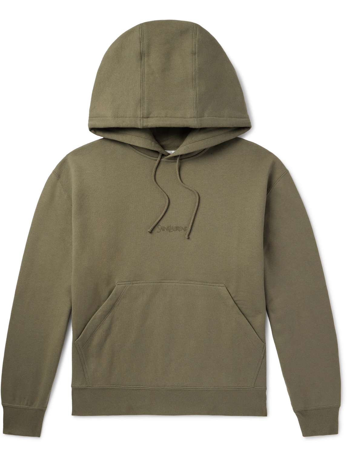 Logo-Embroidered Cotton-Jersey Hoodie