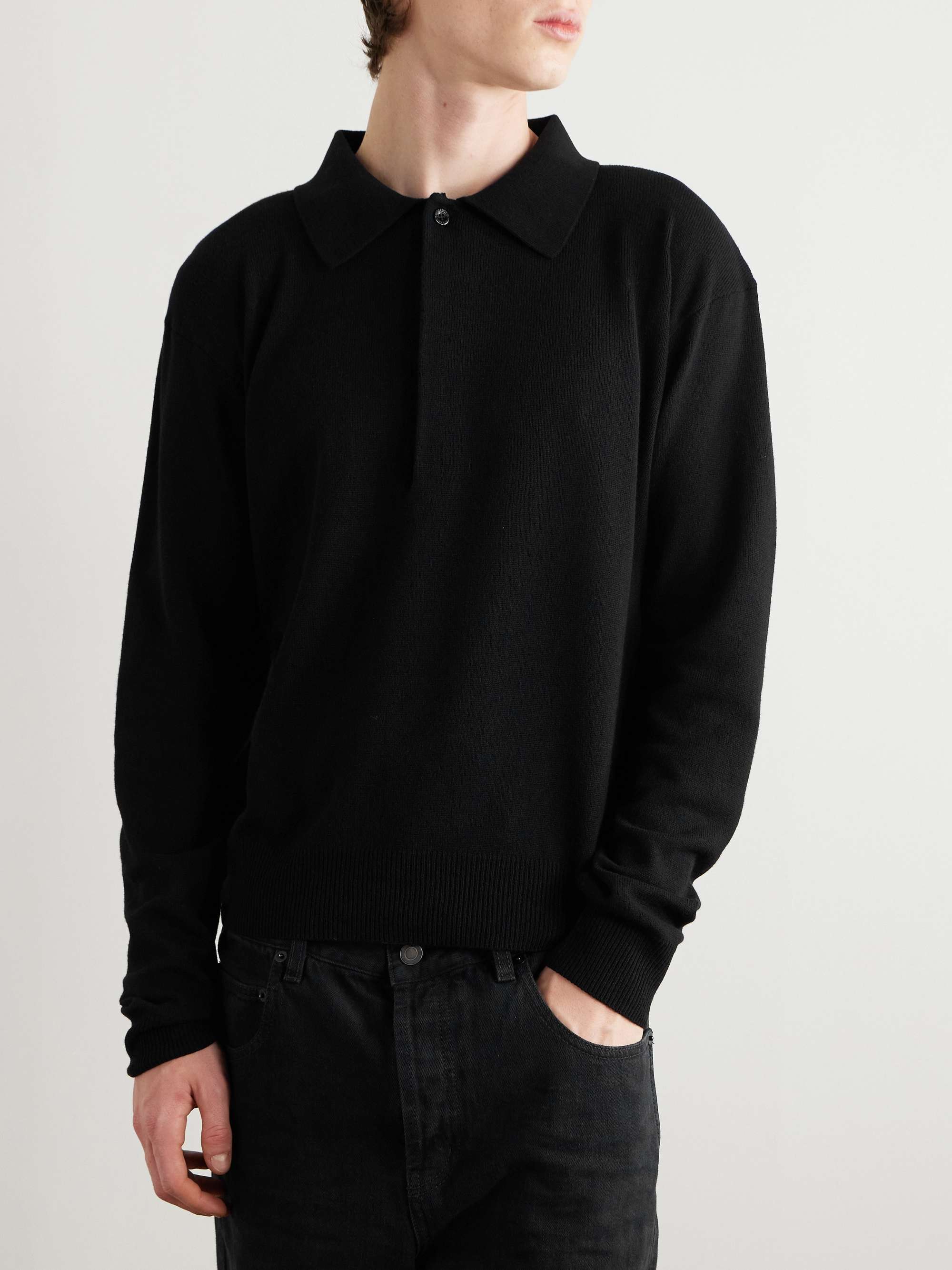 SAINT LAURENT ウール ポロセーター | ミスターポーター