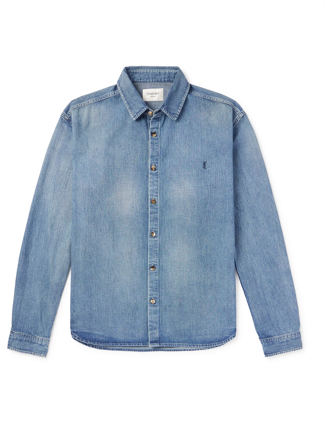 Logo-Embroidered Denim Shirt