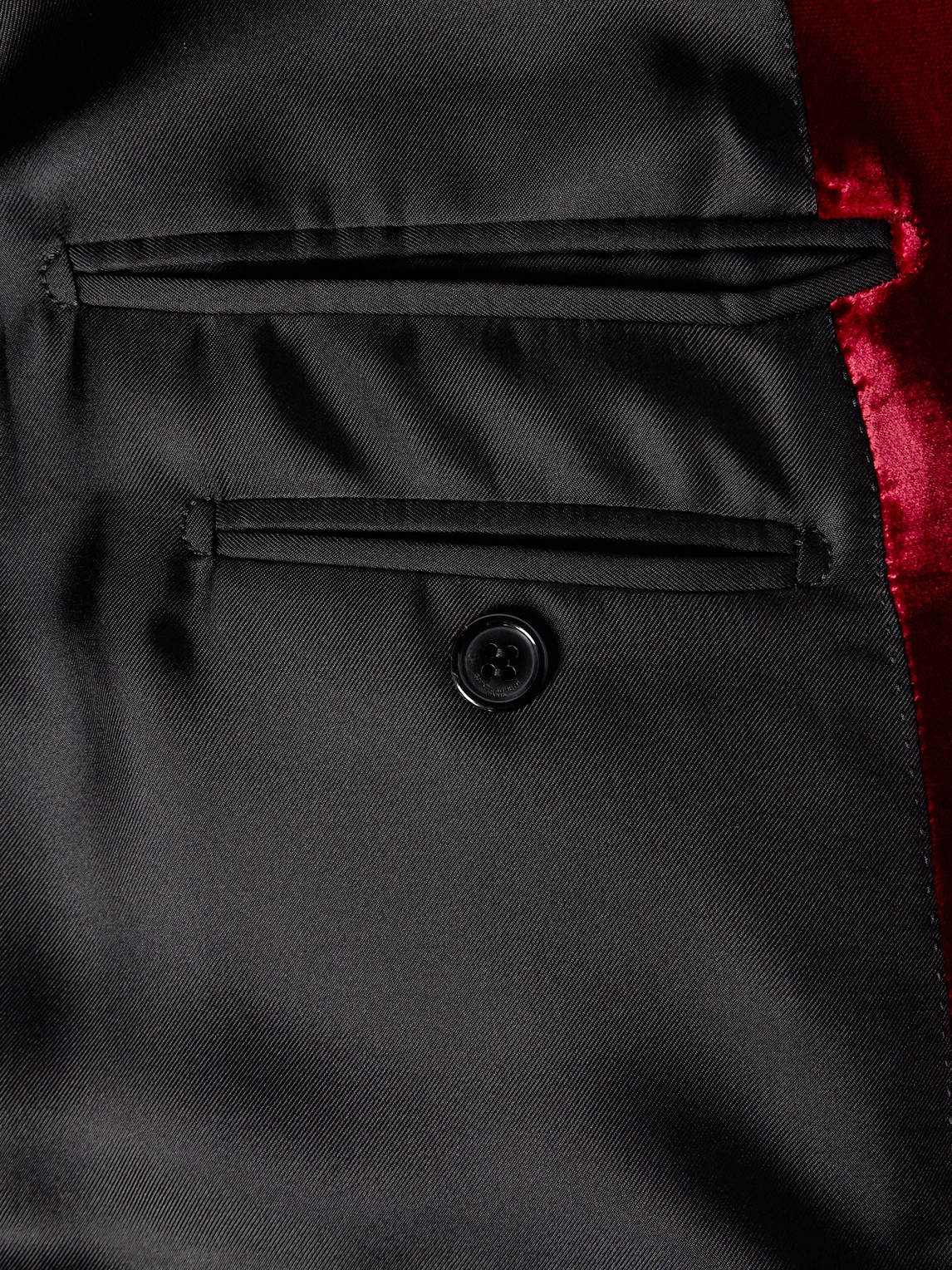 Saint Laurent Lapel Long-sleeved Suit Coat In Red