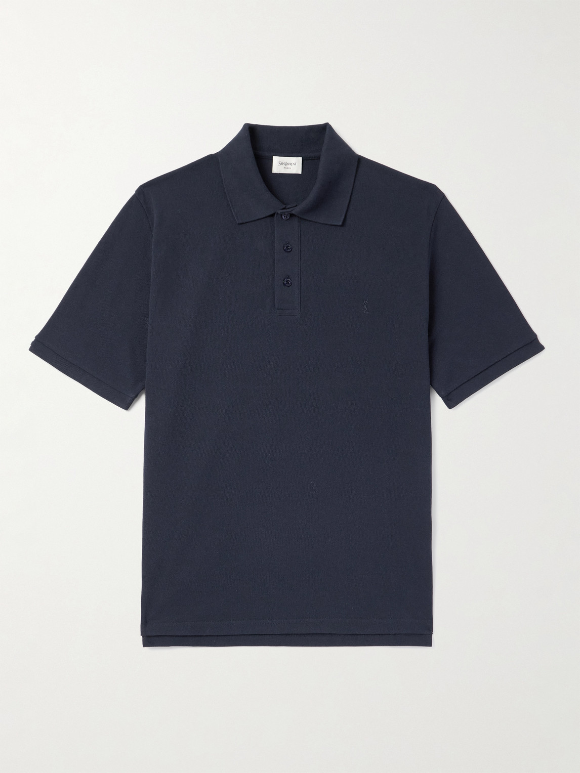 Saint Laurent Logo-Embroidered Cotton-Blend Piqué Polo hirt - Men