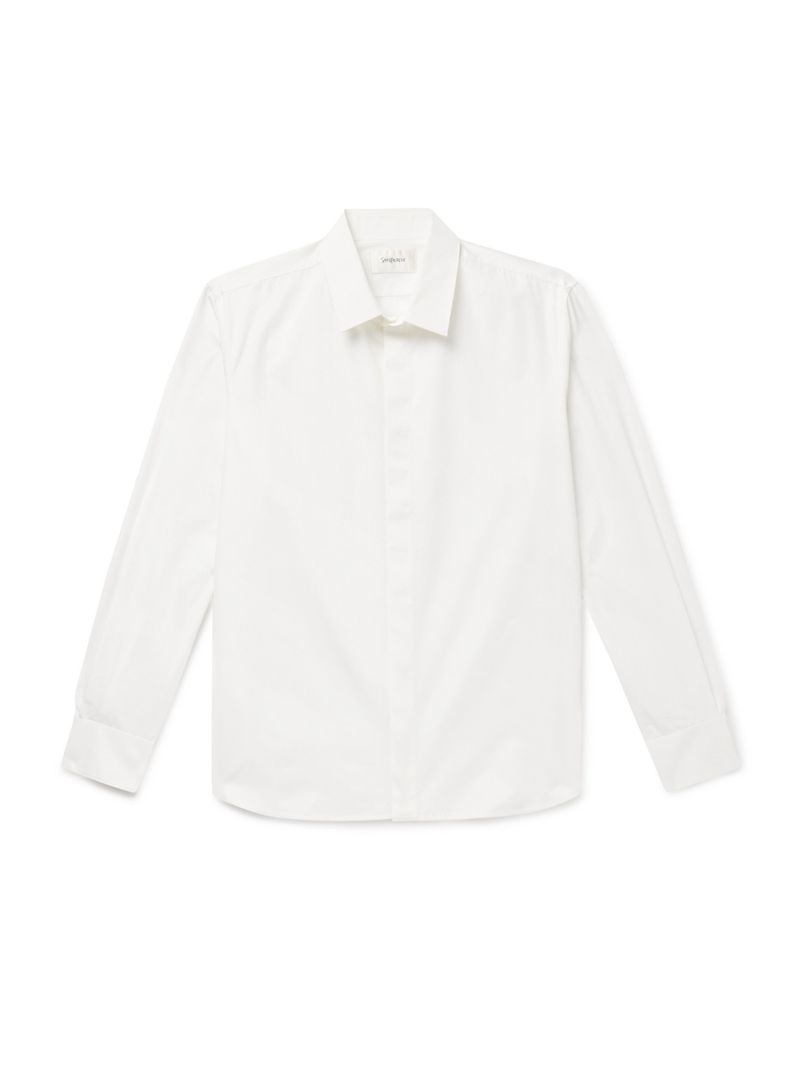 Saint Laurent Cotton-poplin Shirt In White