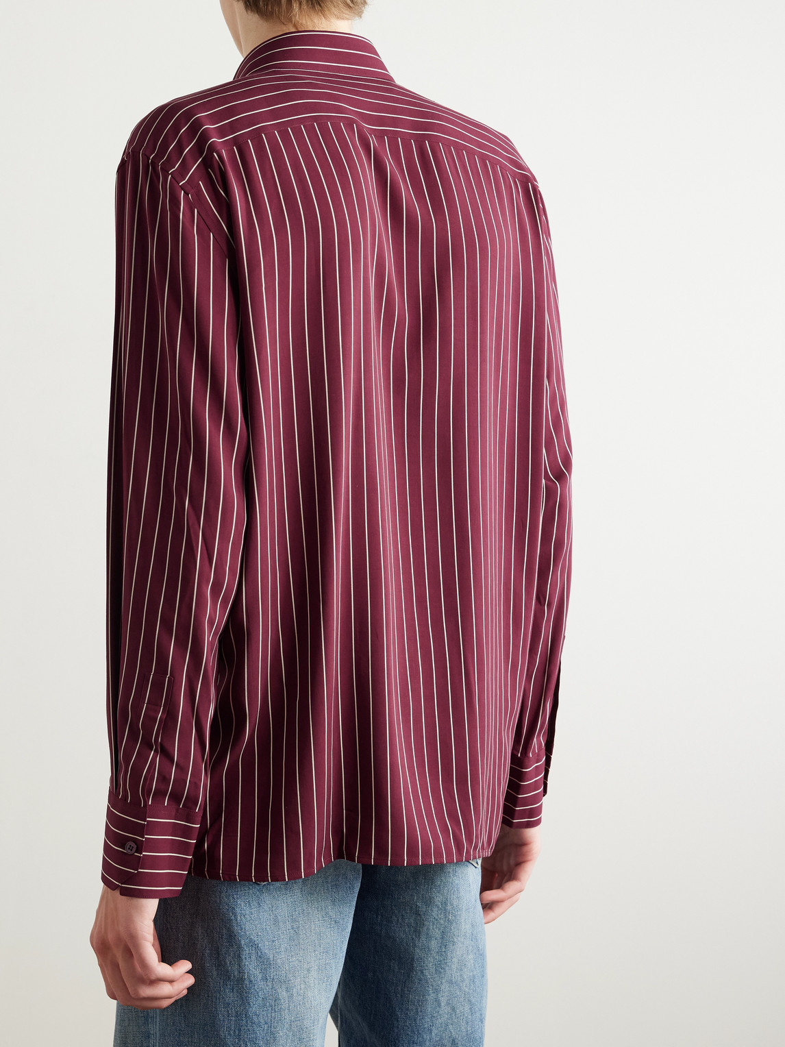 Saint Laurent Bordeaux Clothing Shirts In Red