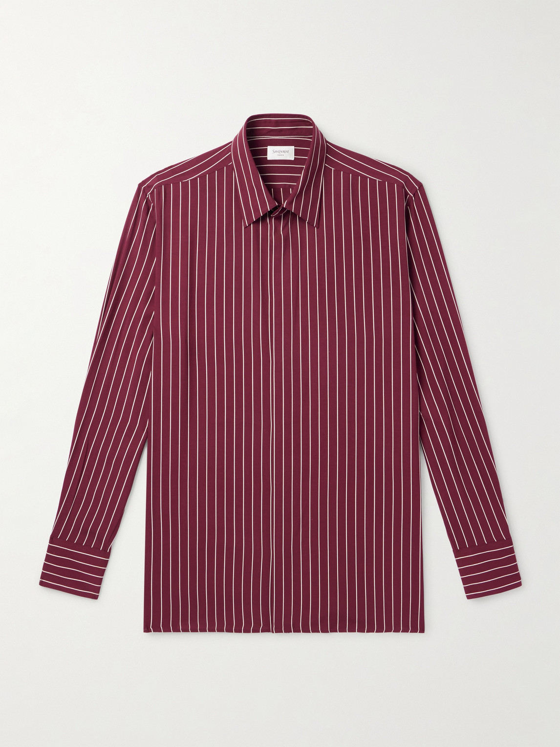 Saint Laurent Pinstriped Crepe Shirt - Men