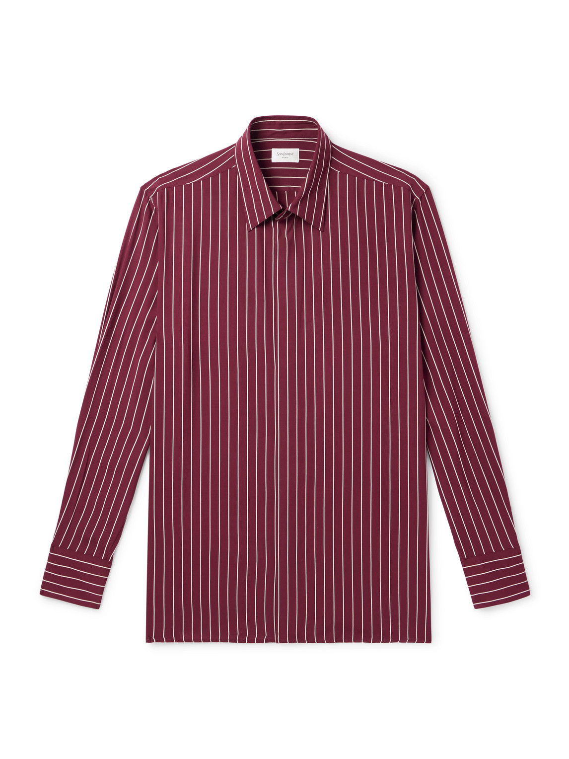 Saint Laurent Bordeaux Clothing Shirts In Red