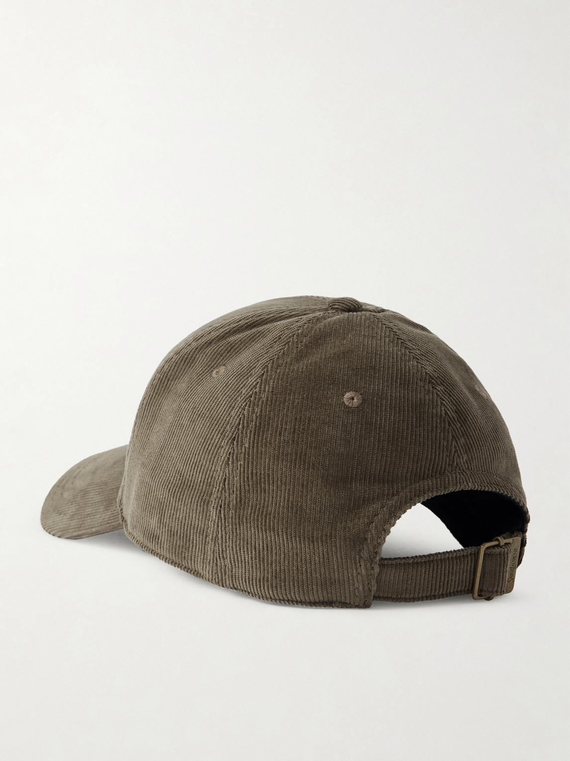 Saint Laurent Logo-embroidered Cotton-corduroy Baseball Cap In Brown