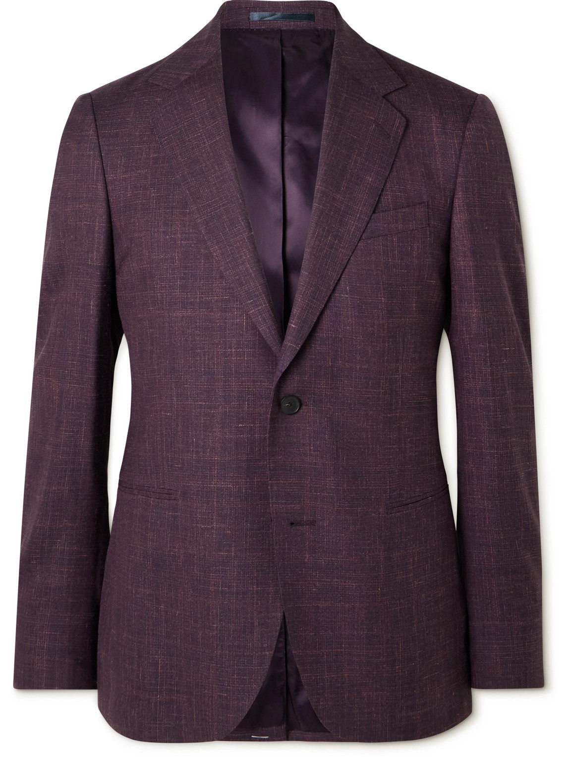Slim-Fit Virgin Wool, Silk and Linen-Blend Suit Jacket
