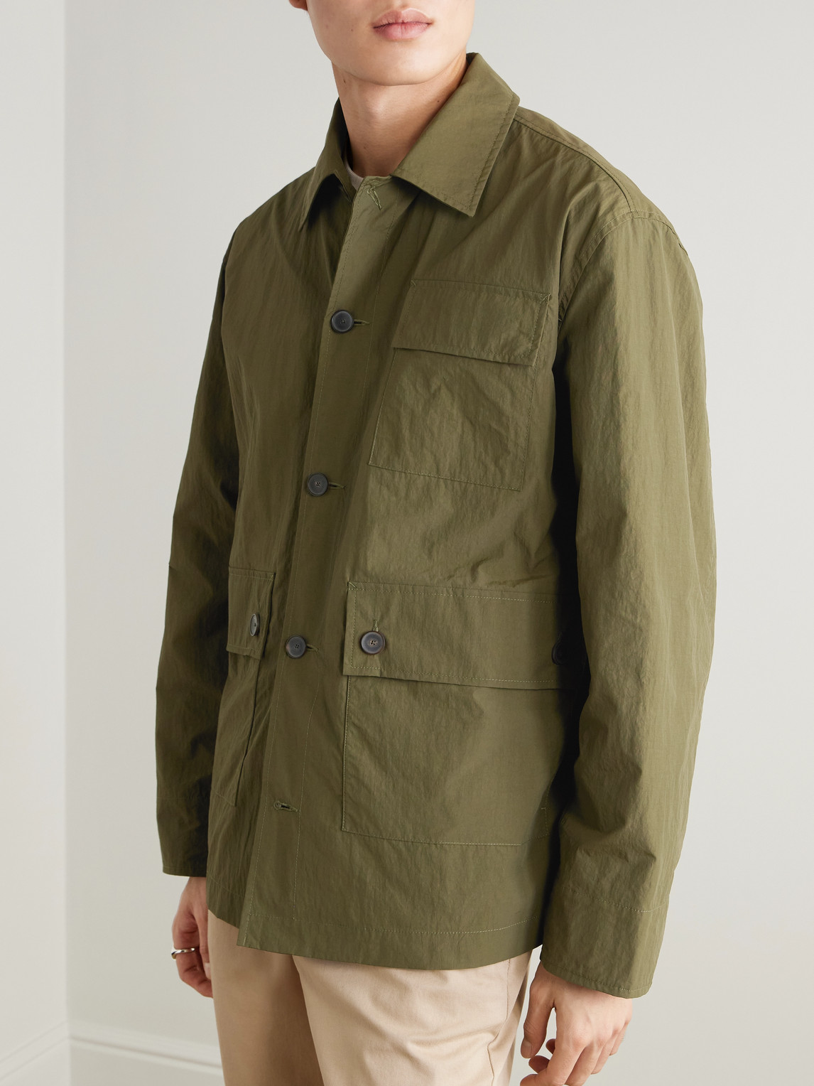  Mr P. - Recycled-shell Field Jacket - Men - Green - Xs 