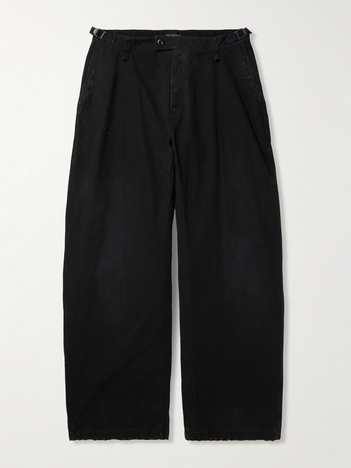 Balenciaga Wide-Leg Distressed Cotton Cargo Trousers - Men