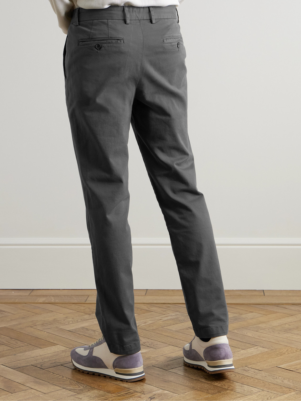 Mr P. - Samuel Straight-Leg Organic Cotton-Blend Twill Chinos
