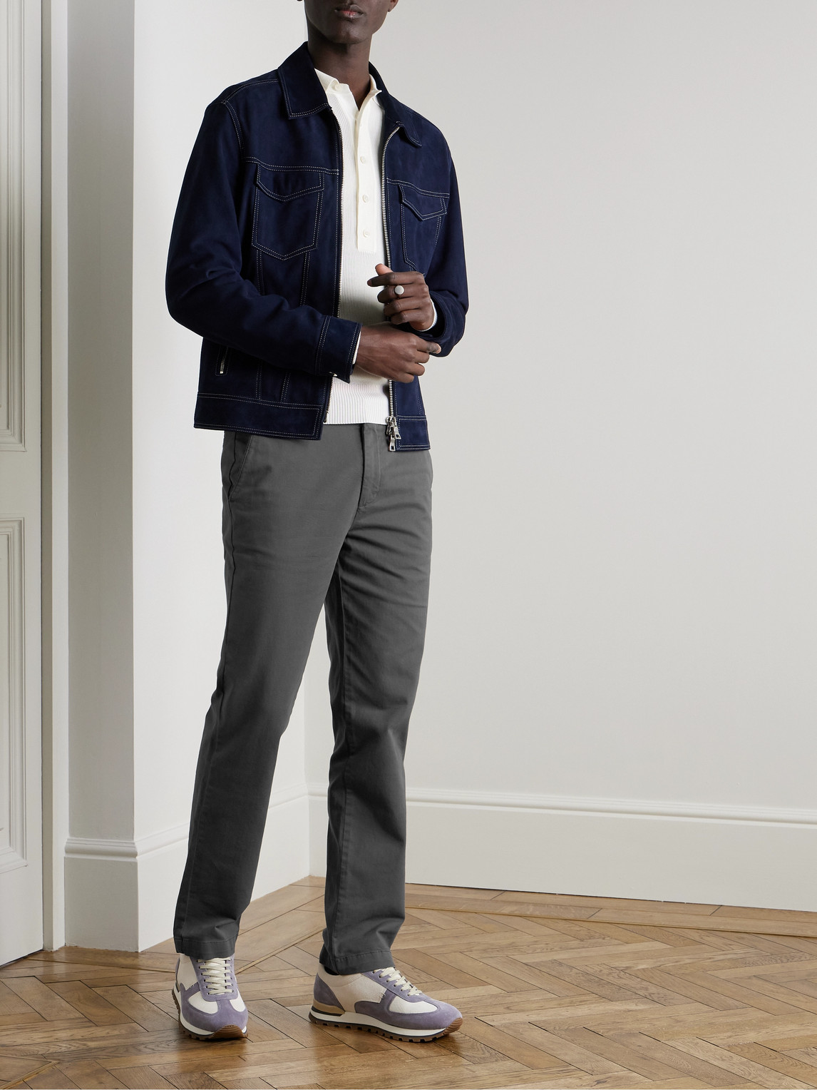 Mr P. - Samuel Straight-Leg Organic Cotton-Blend Twill Chinos
