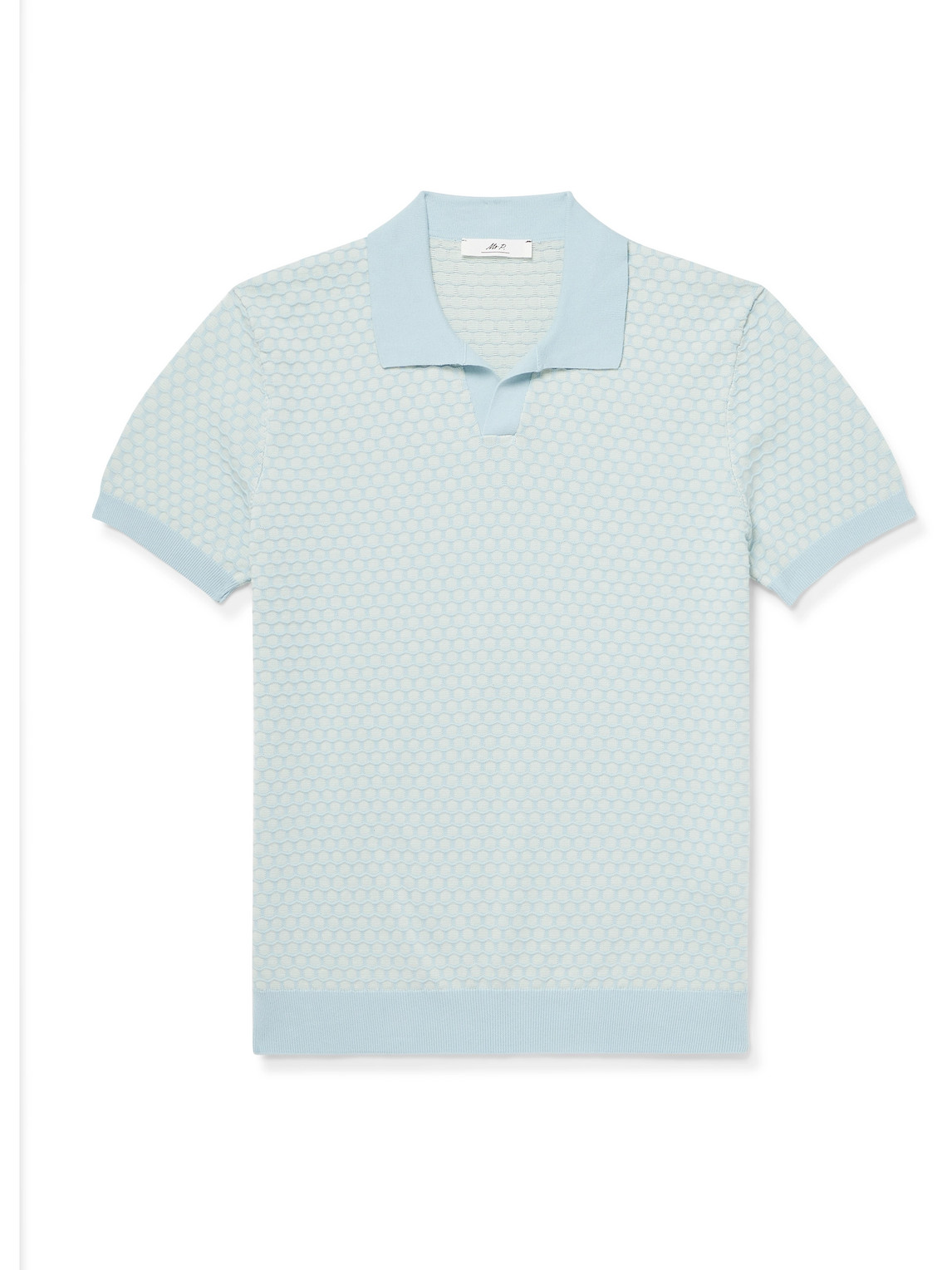 Honeycomb-Knit Cotton Polo Shirt