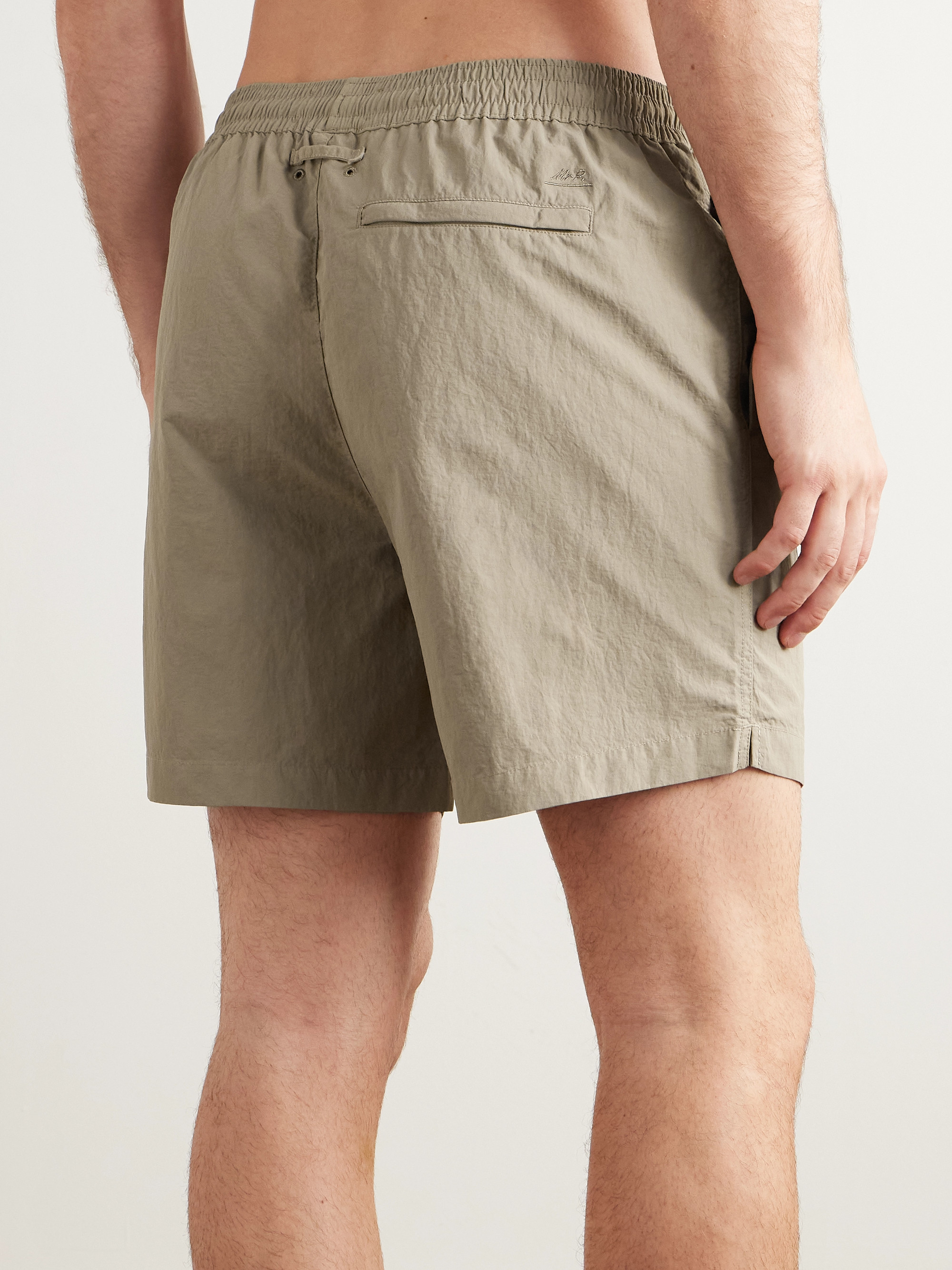 Straight-Leg Mid-Length Garment-Dyed Swim Shorts — Image 11