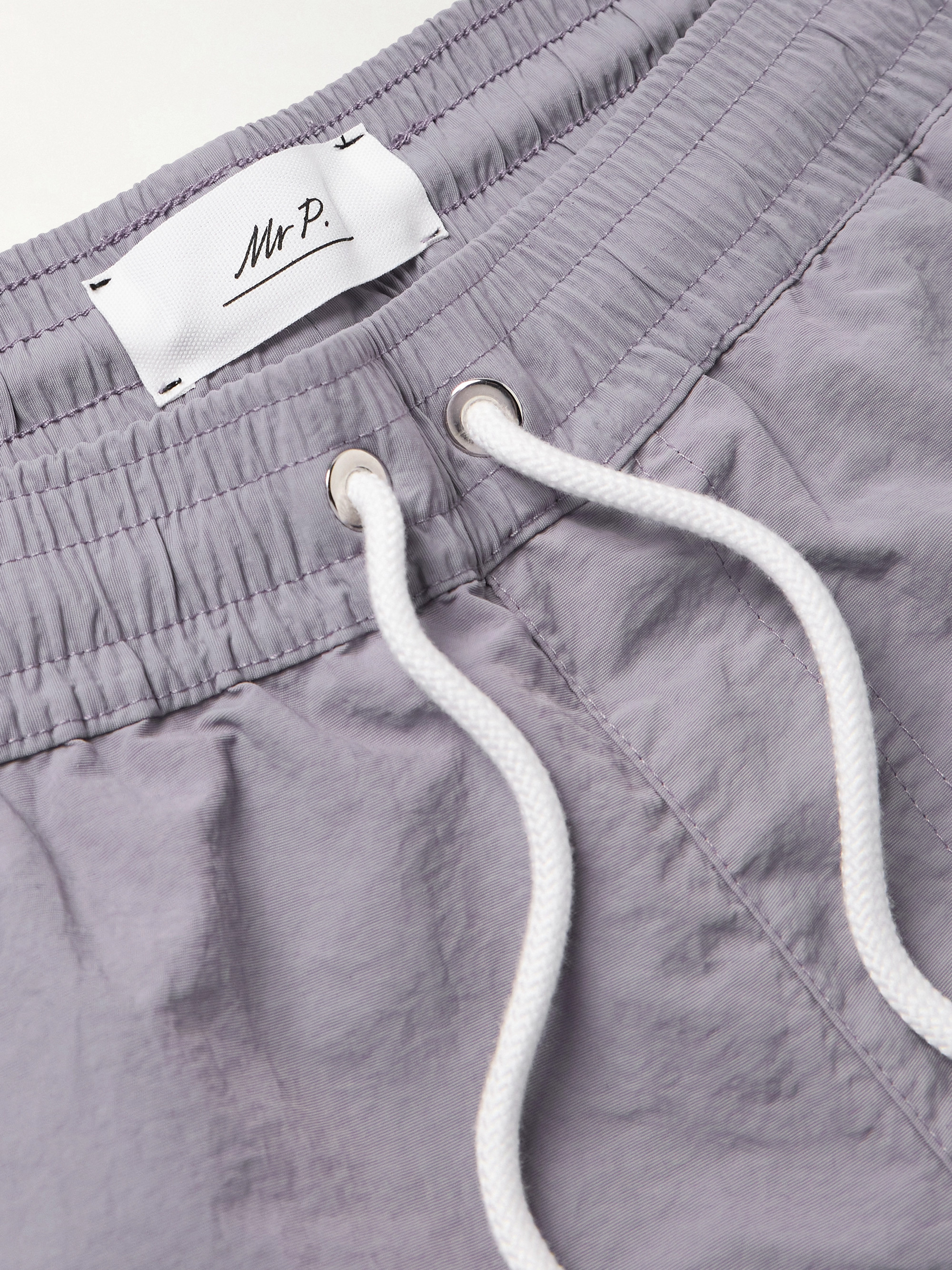 Straight-Leg Mid-Length Garment-Dyed Swim Shorts — Image 4