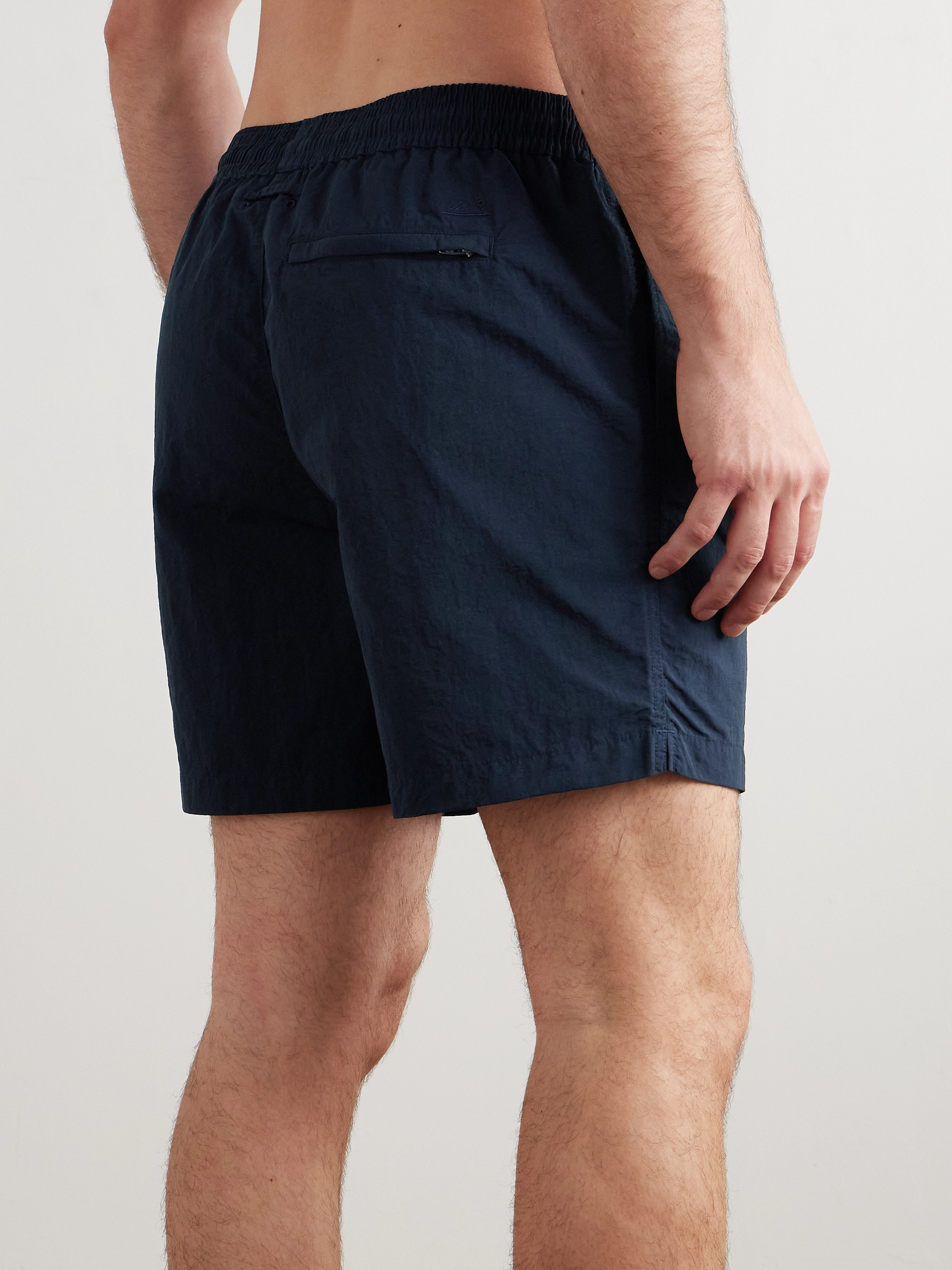 Straight-Leg Mid-Length Garment-Dyed Swim Shorts — Image 7