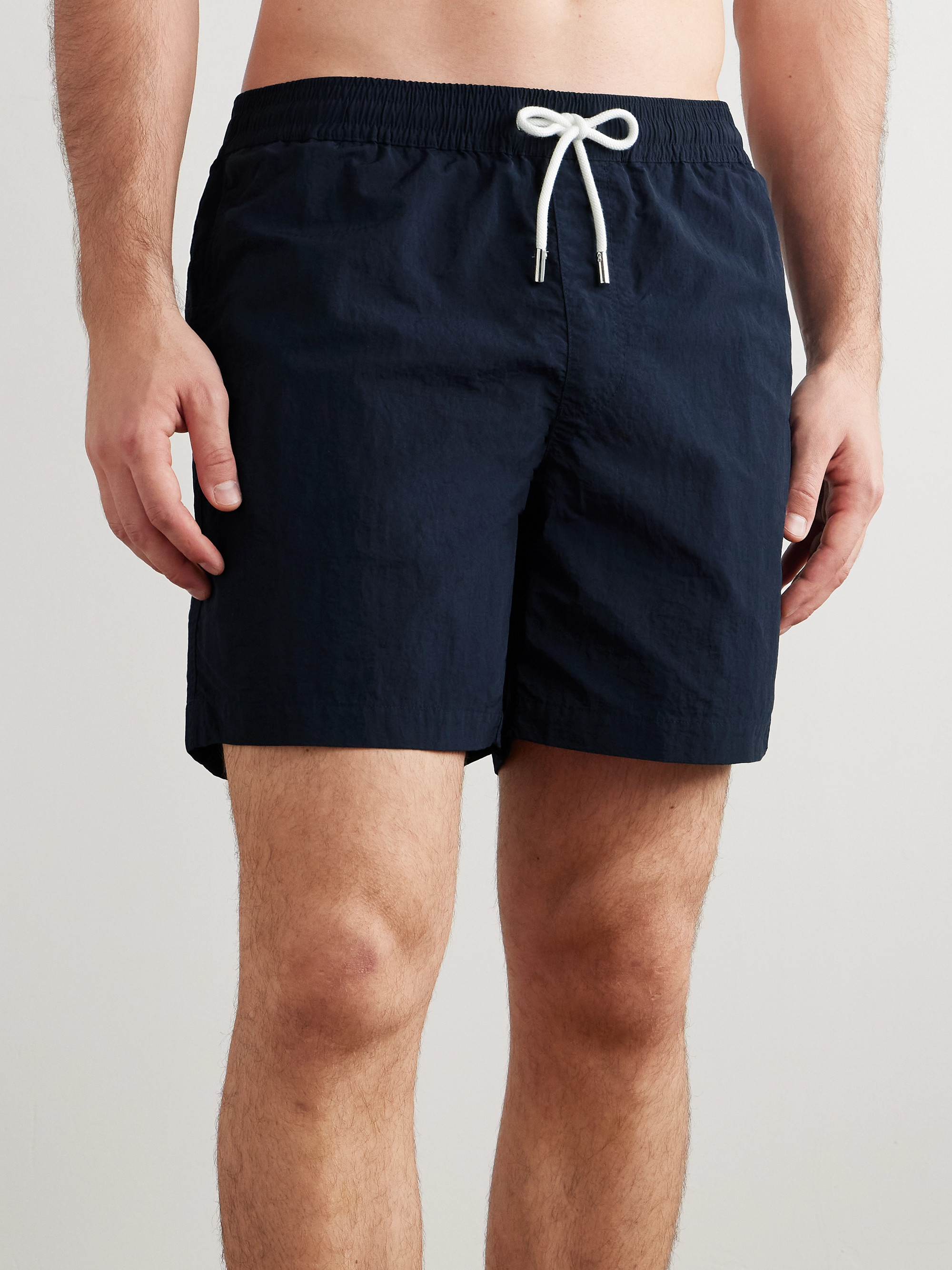 Straight-Leg Mid-Length Garment-Dyed Swim Shorts — Image 6
