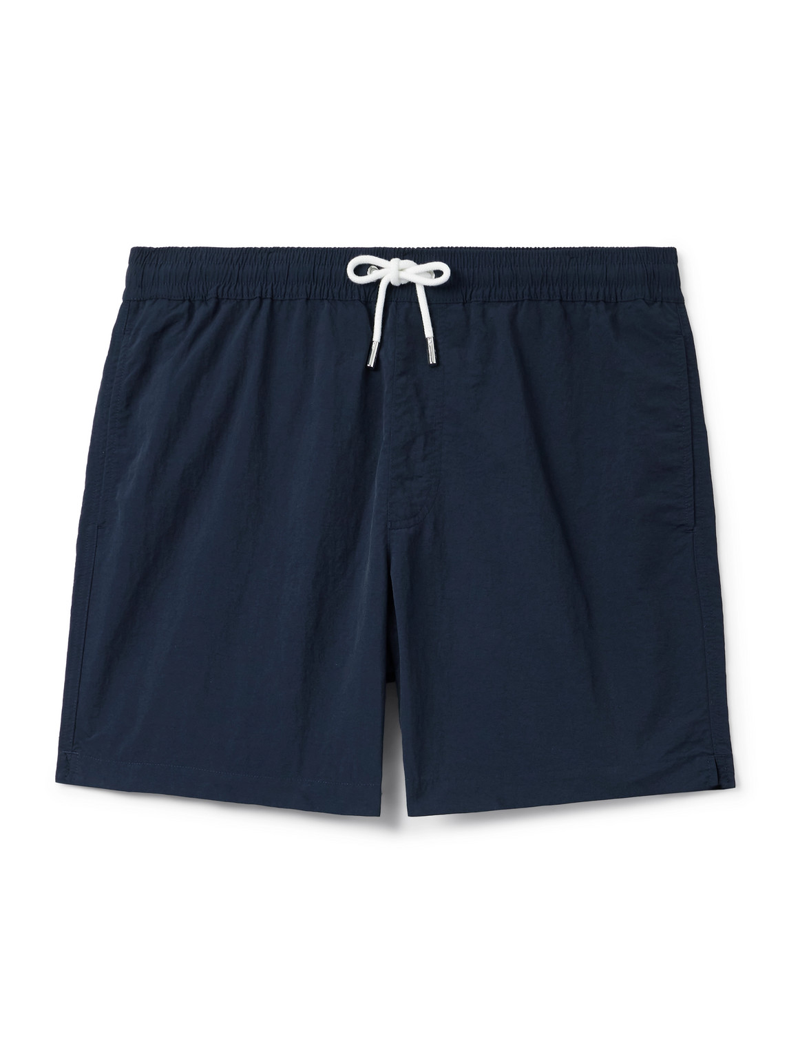 Straight-Leg Mid-Length Garment-Dyed Swim Shorts