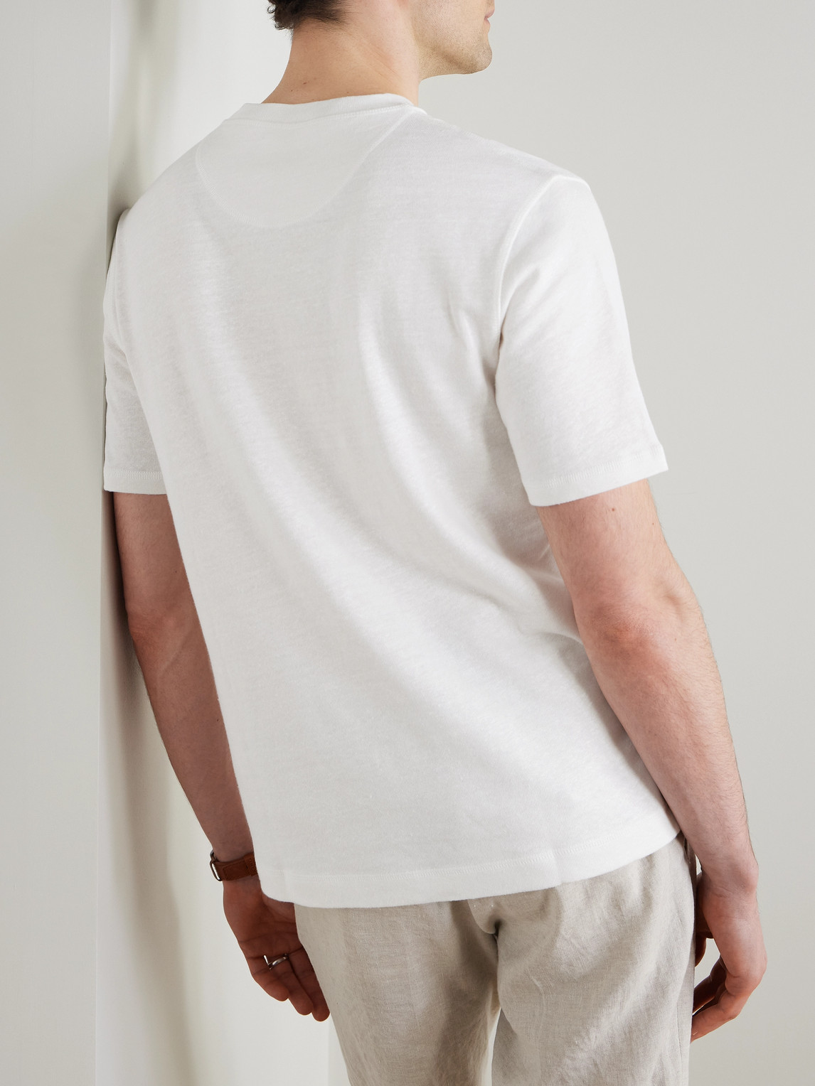 Mr P. - Linen And Organic Cotton-Blend T-Shirt