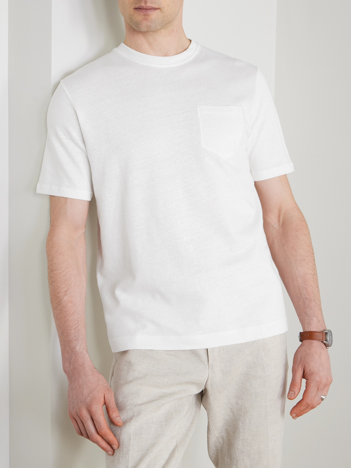 Mr P. - Linen And Organic Cotton-Blend T-Shirt