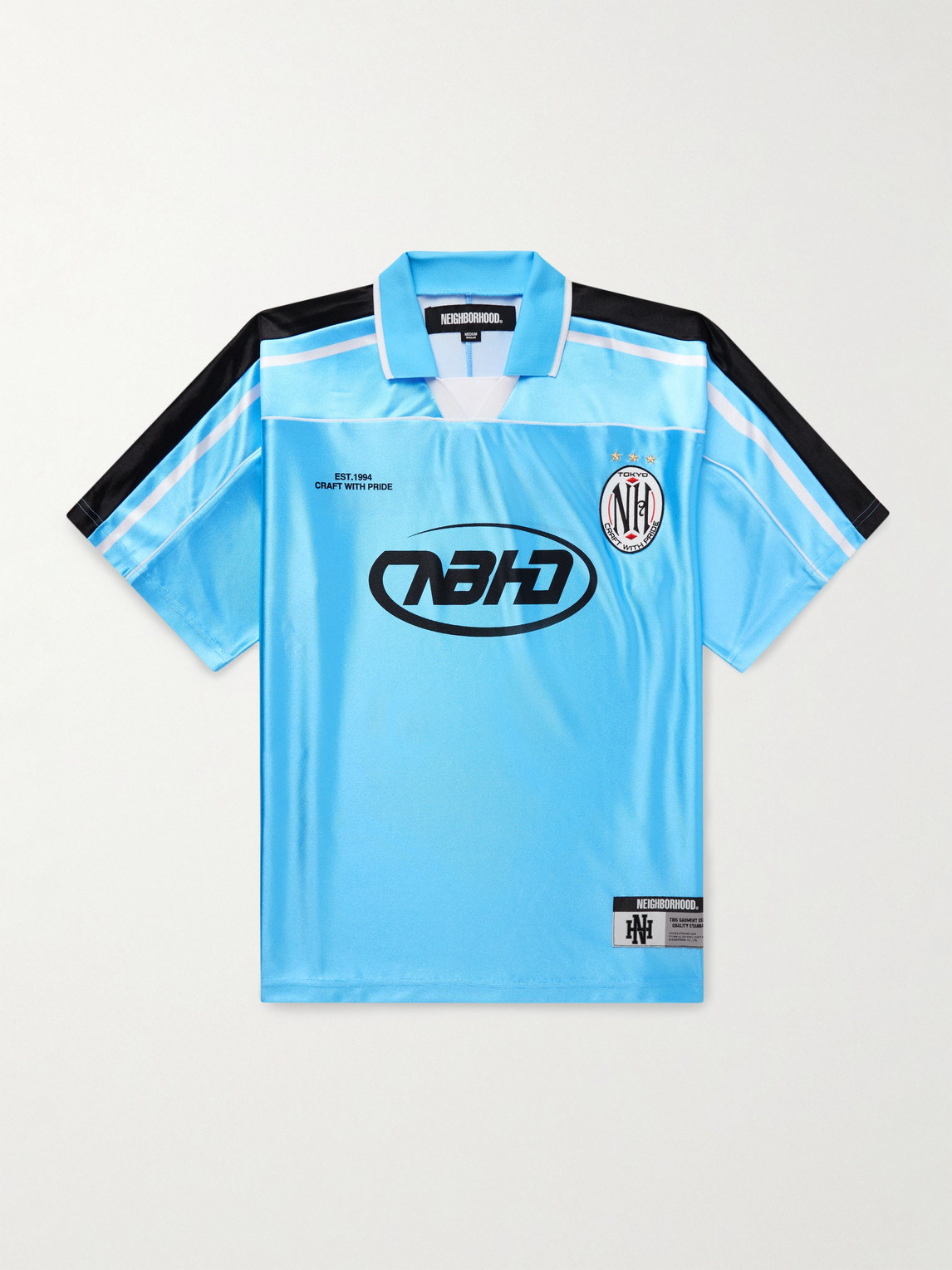 Game Appliquéd Logo-Print Striped Satin Polo Shirt