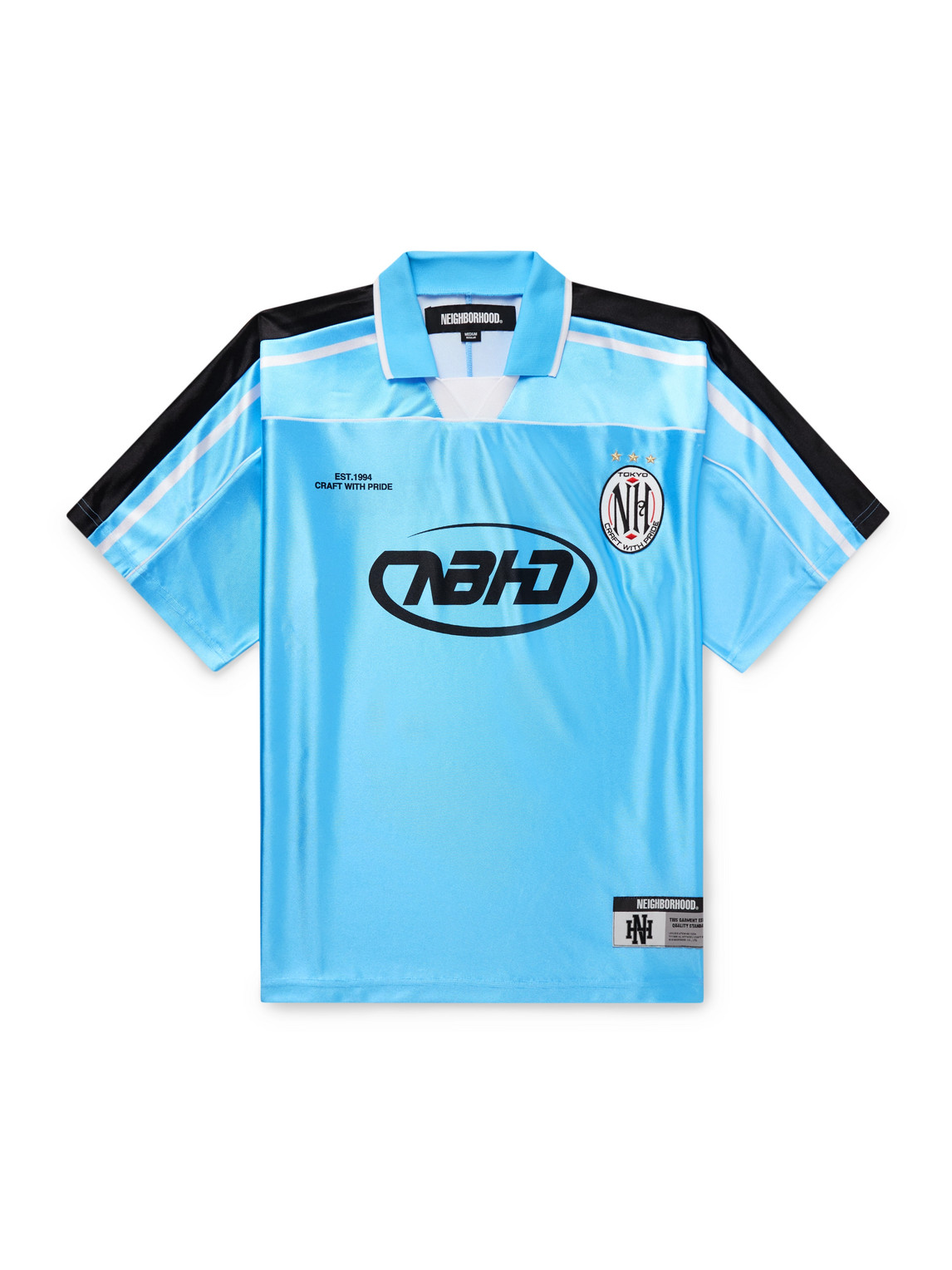 Game Appliquéd Logo-Print Striped Satin Polo Shirt