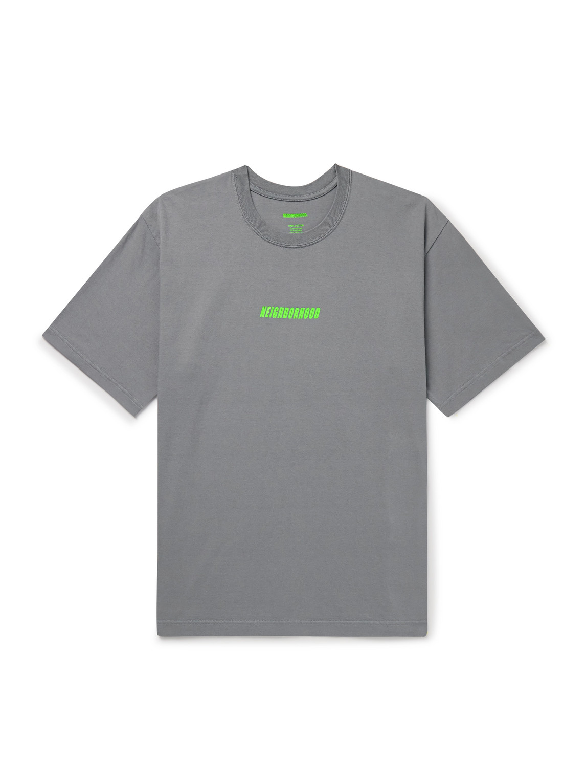 Neighborhood Logo-print Cotton-jersey T-shirt In Gray