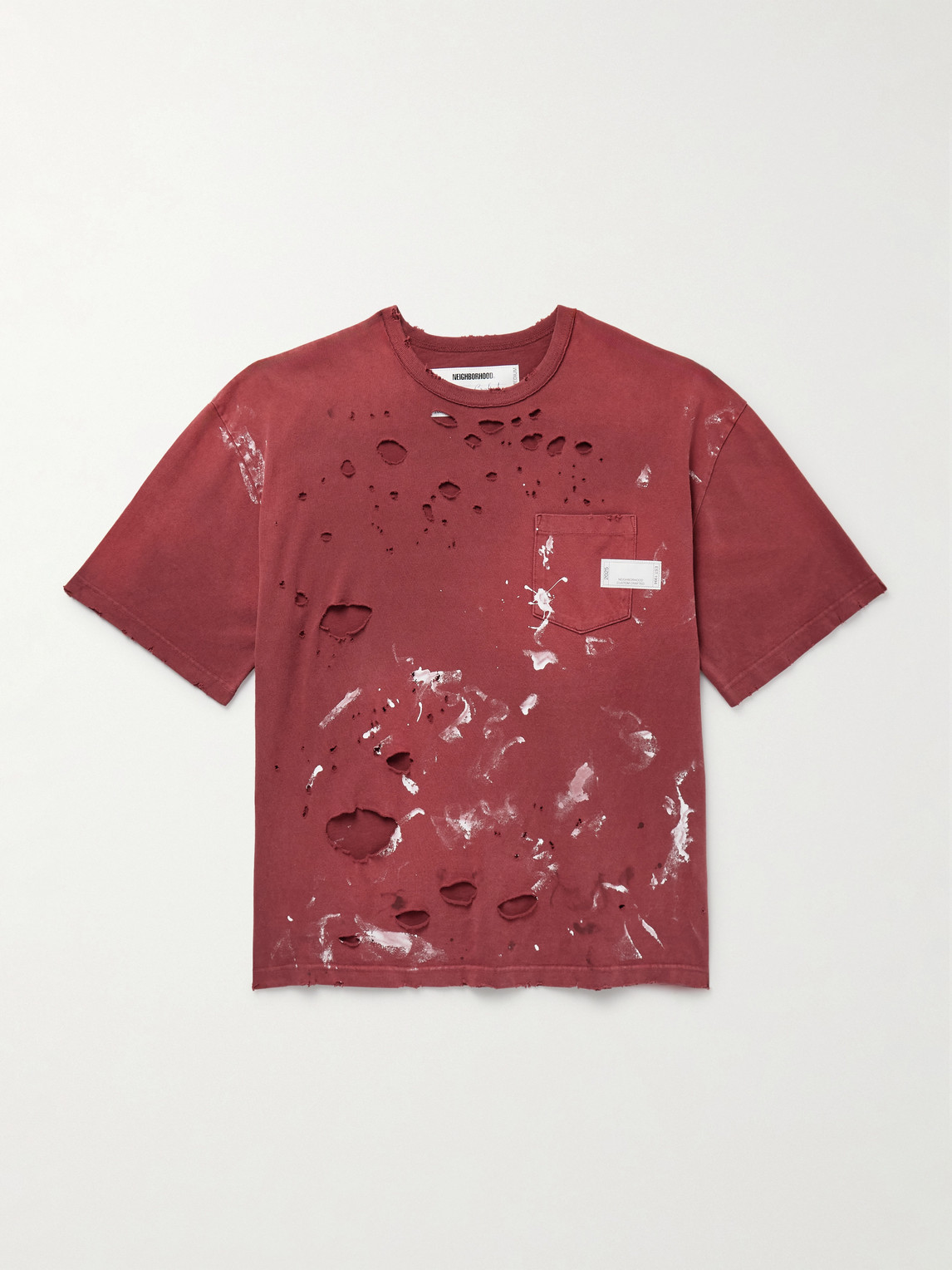 Savage Distressed Paint-Splattered Cotton-Jersey T-Shirt
