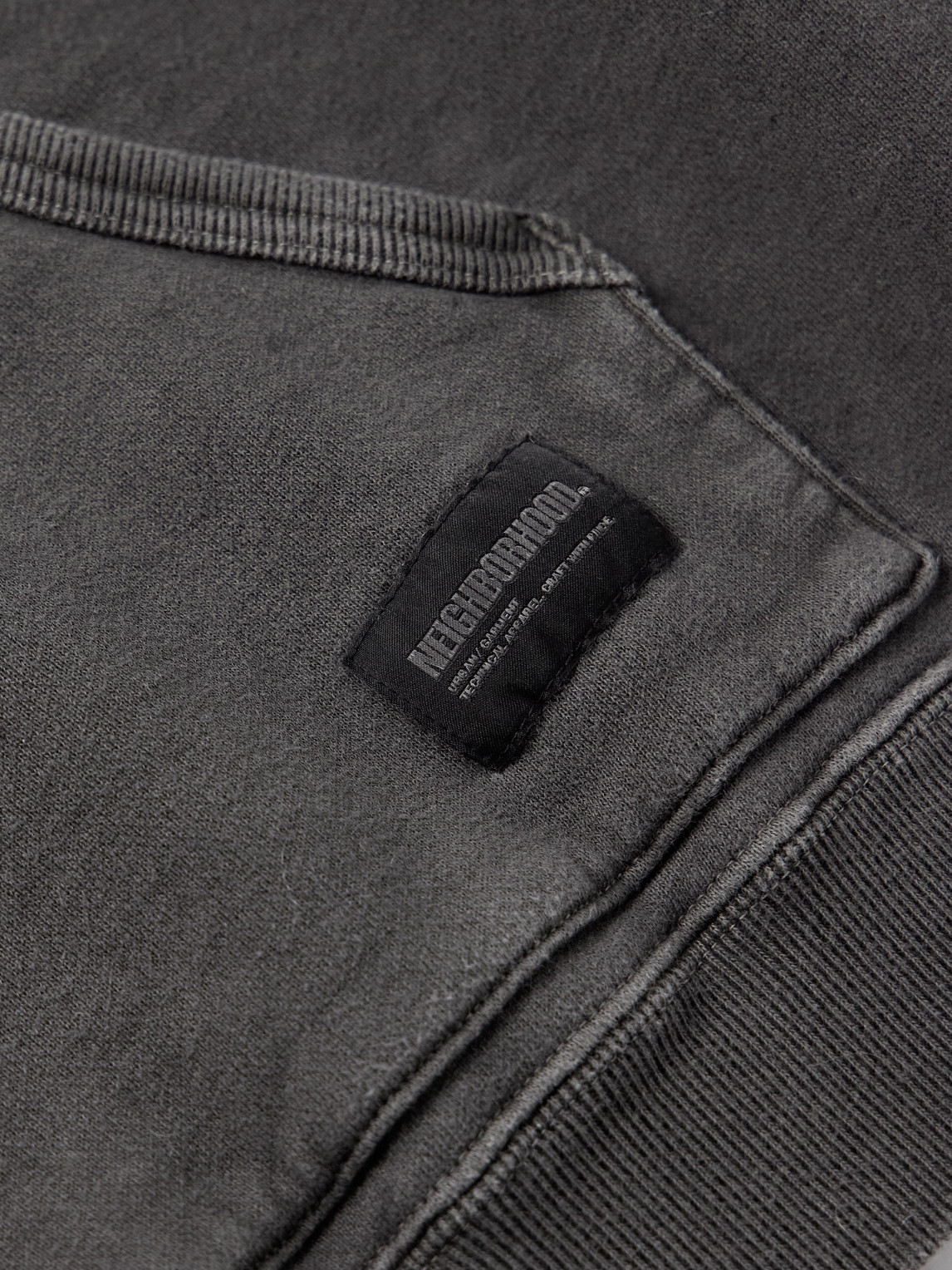 NEIGHBORHOOD PIGMENT-DYED LOGO-APPLIQUÉD COTTON-JERSEY HOODIE