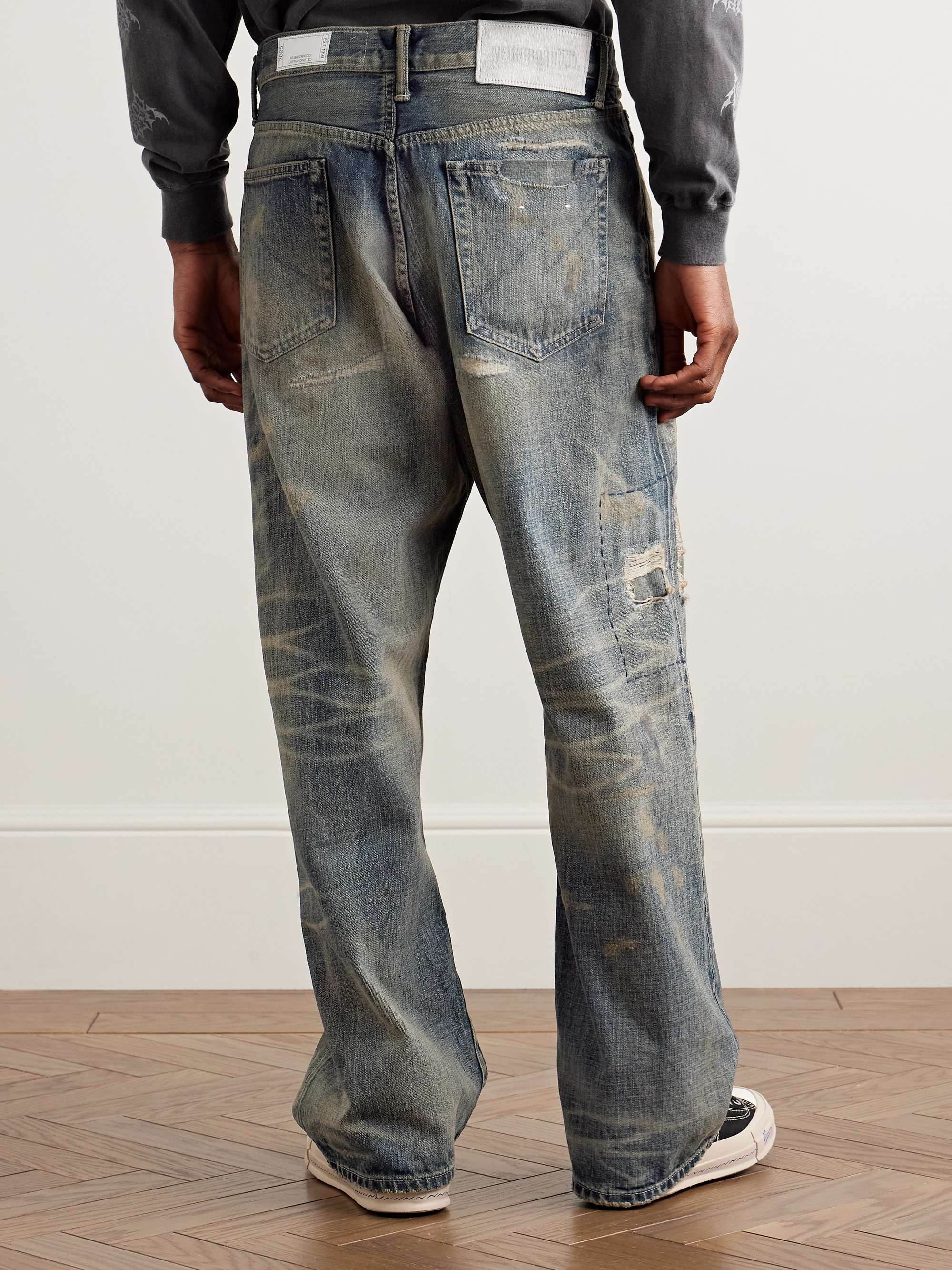 Savage Wide-Leg Distressed Selvedge Jeans von NEIGHBORHOOD