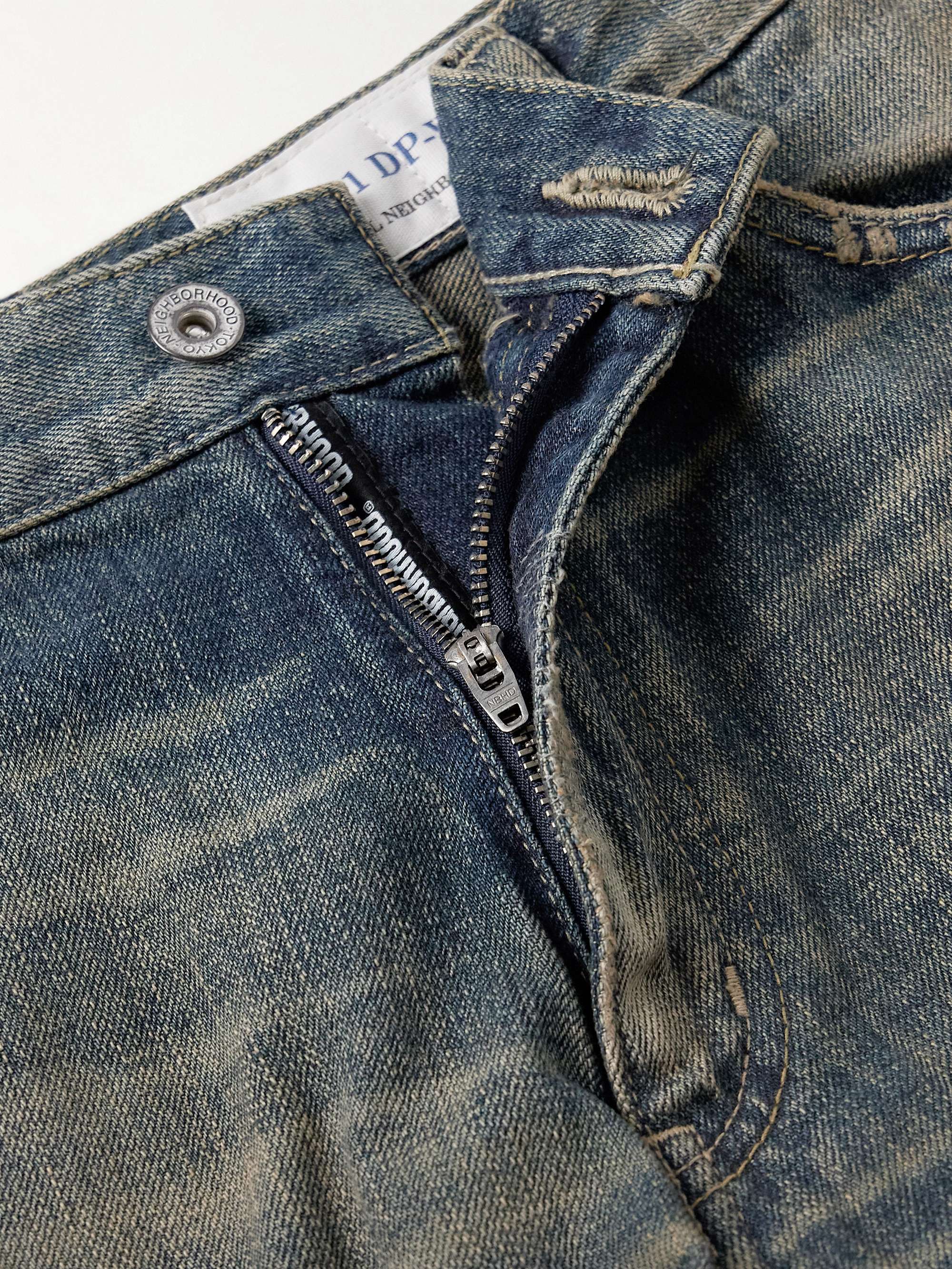 NEIGHBORHOOD Savage Wide-Leg Distressed Selvedge Jeans for