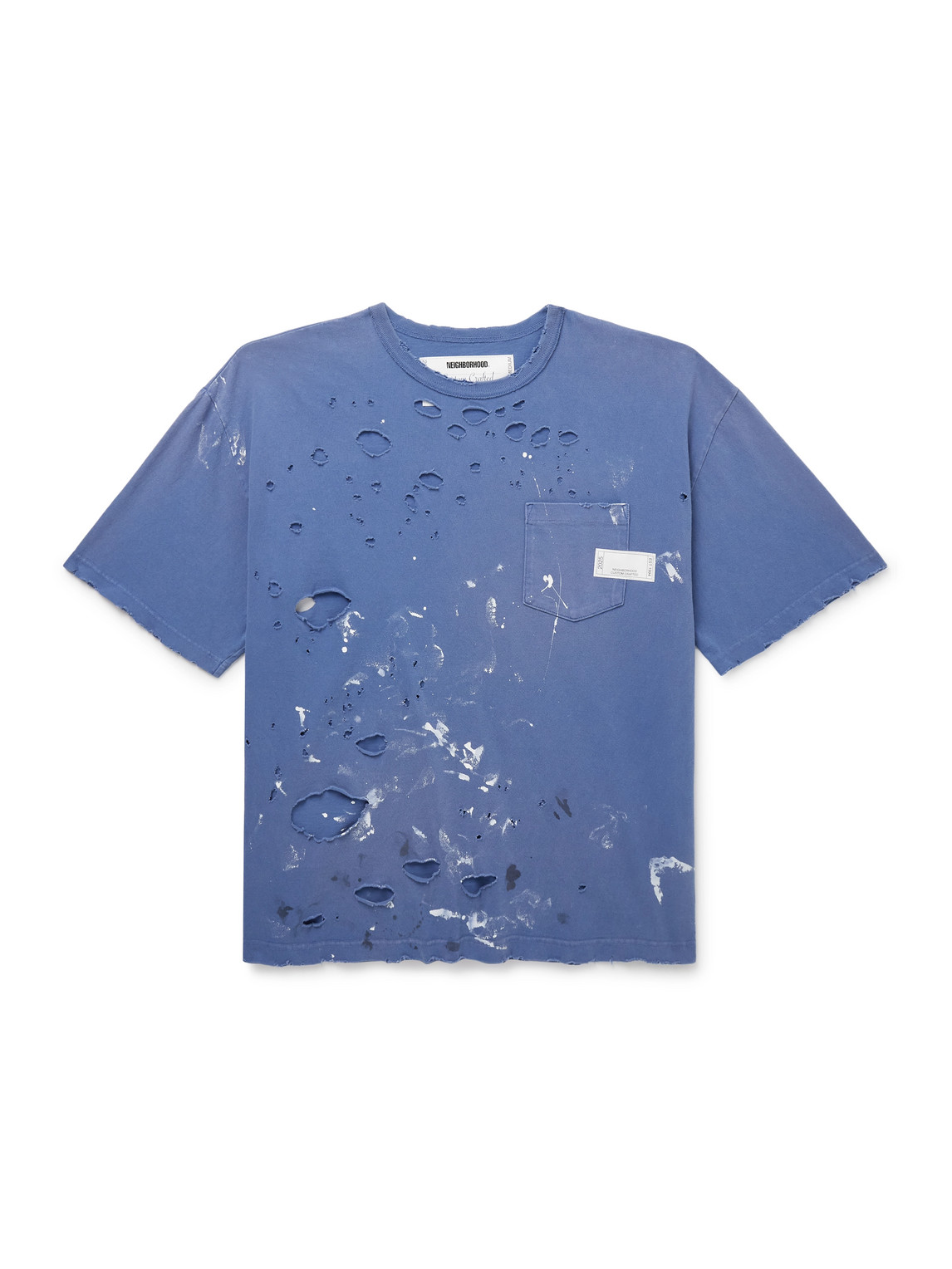 Savage Distressed Paint-Splattered Cotton-Jersey T-Shirt