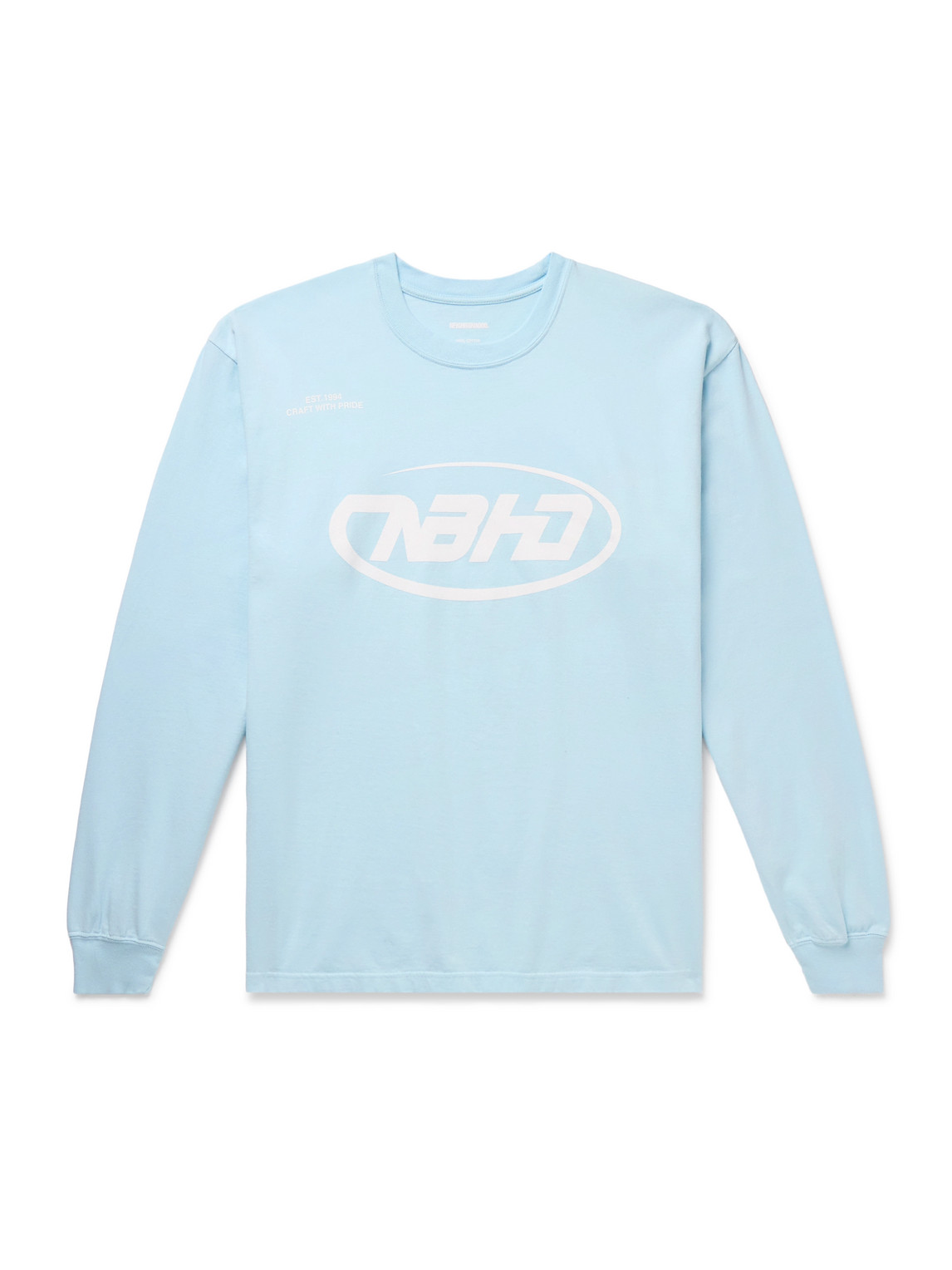 Neighborhood Logo-print Cotton-jersey T-shirt In Blue