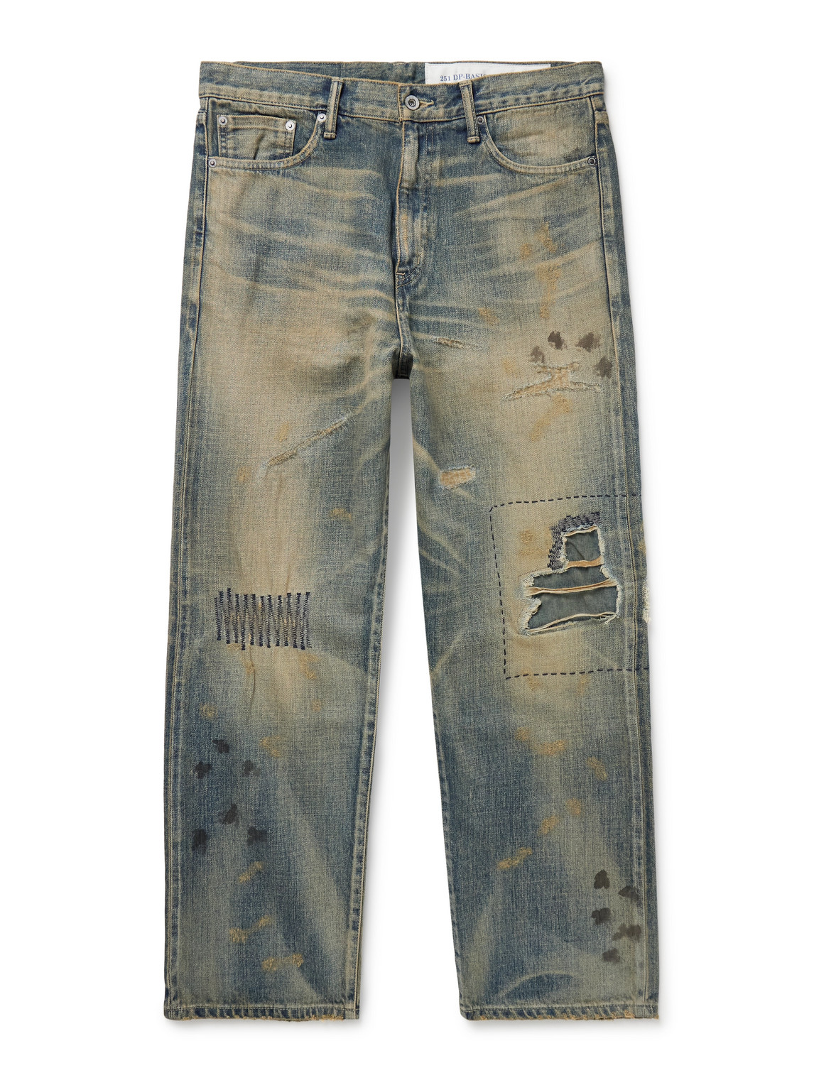 Savage Straight-Leg Distressed Selvedge Jeans