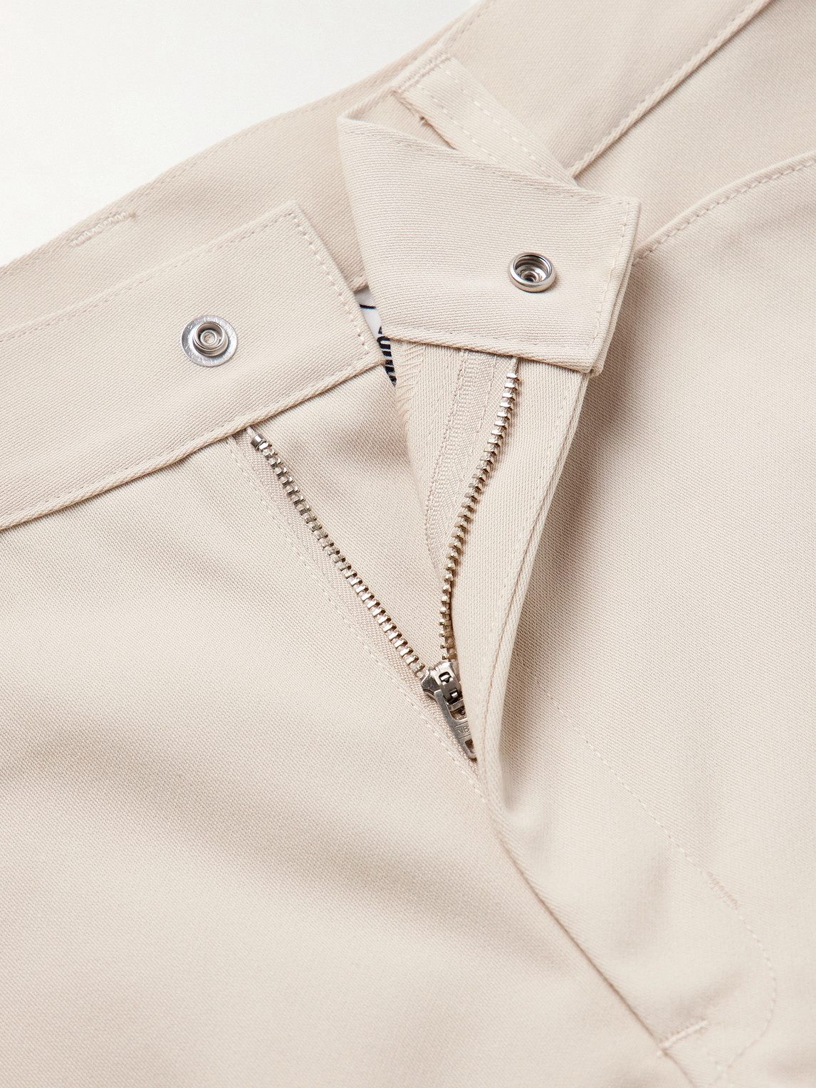 Shop Neighborhood Wp Straight-leg Cropped Twill Trousers In Neutrals